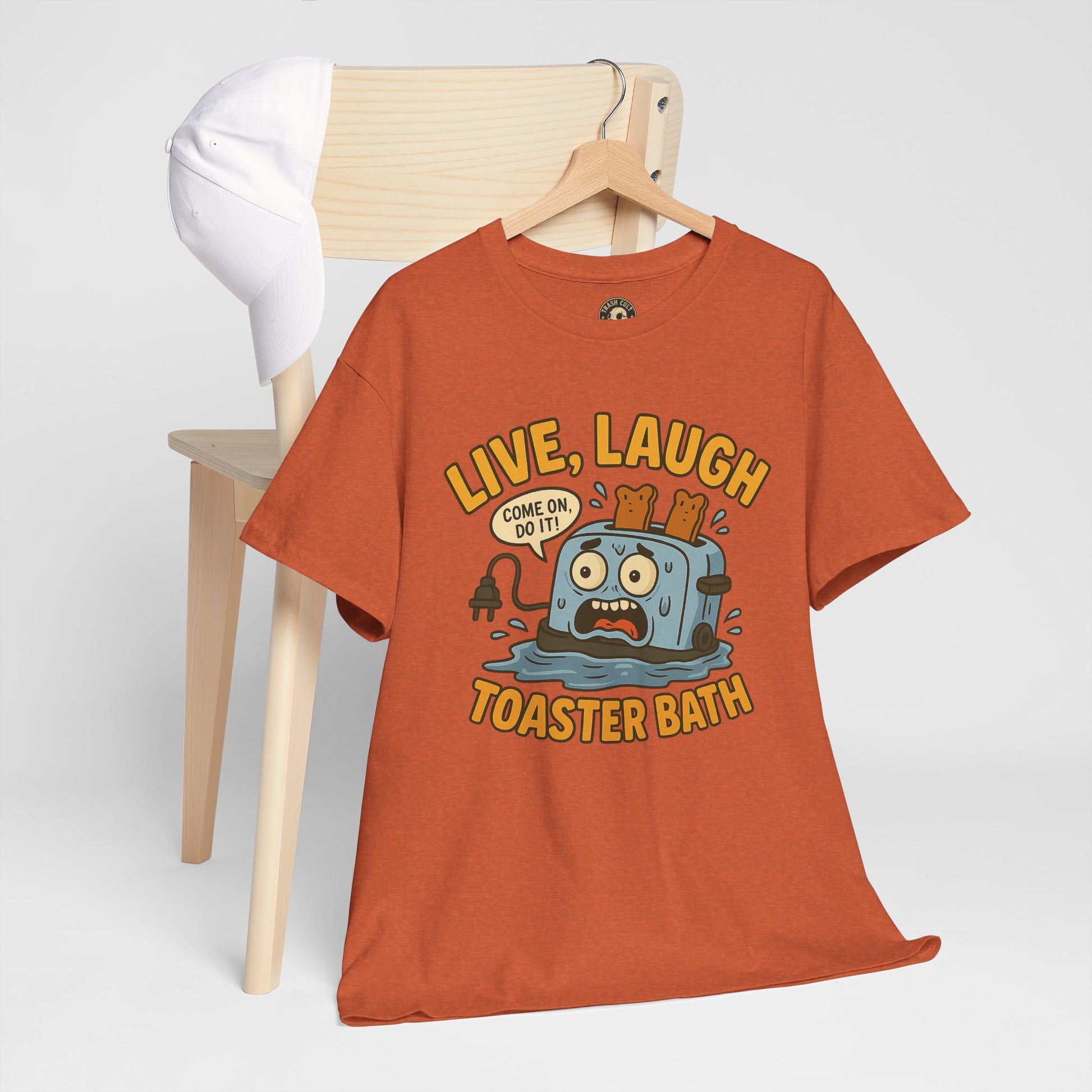 Funny Toaster Bath Tee, Humorous Unisex Shirt, Gift for Friends, Lightweight Cotton Tee, Birthday Party Outfit