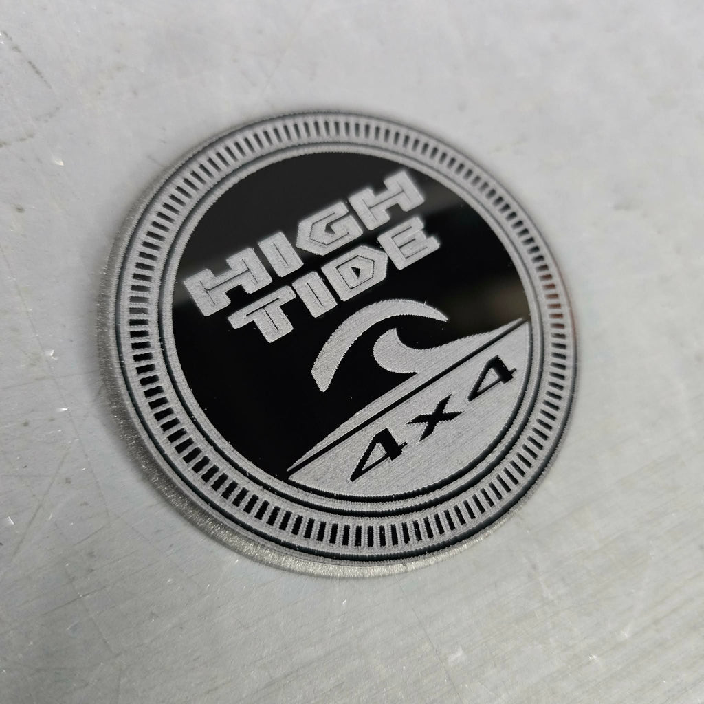 Jeep Engraved "HIGH TIDE RATED" Emblem
