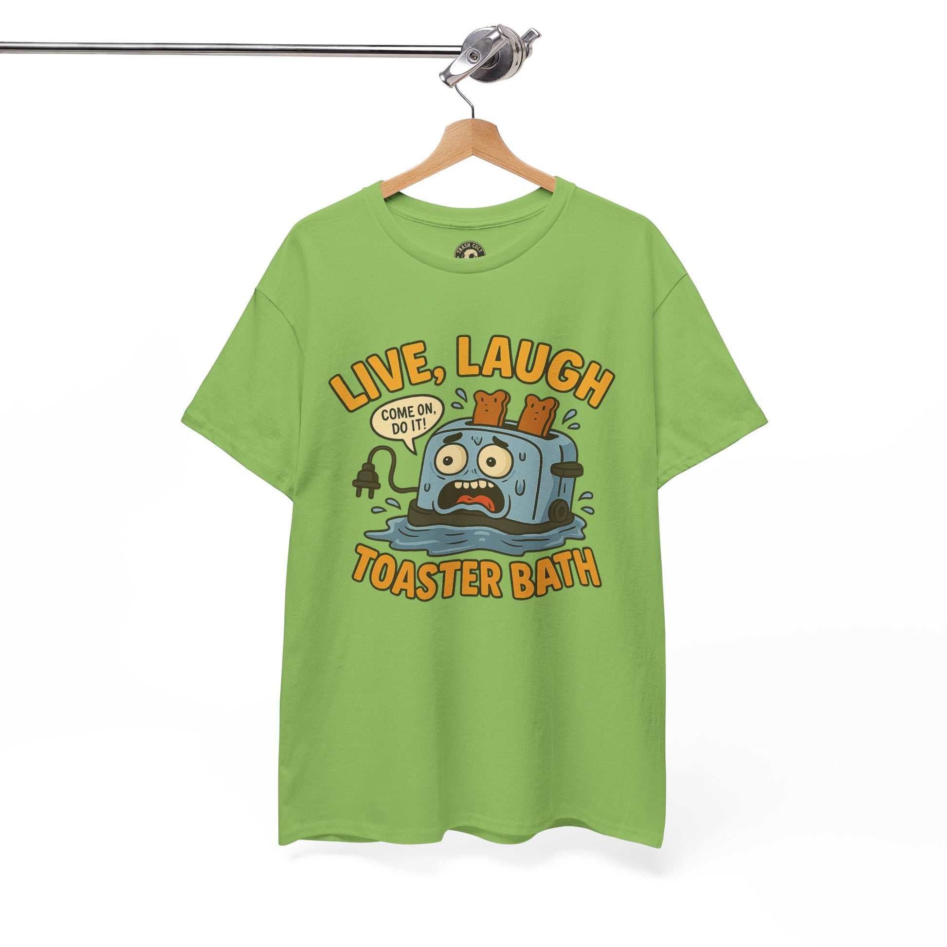 Funny Toaster Bath Tee, Humorous Unisex Shirt, Gift for Friends, Lightweight Cotton Tee, Birthday Party Outfit