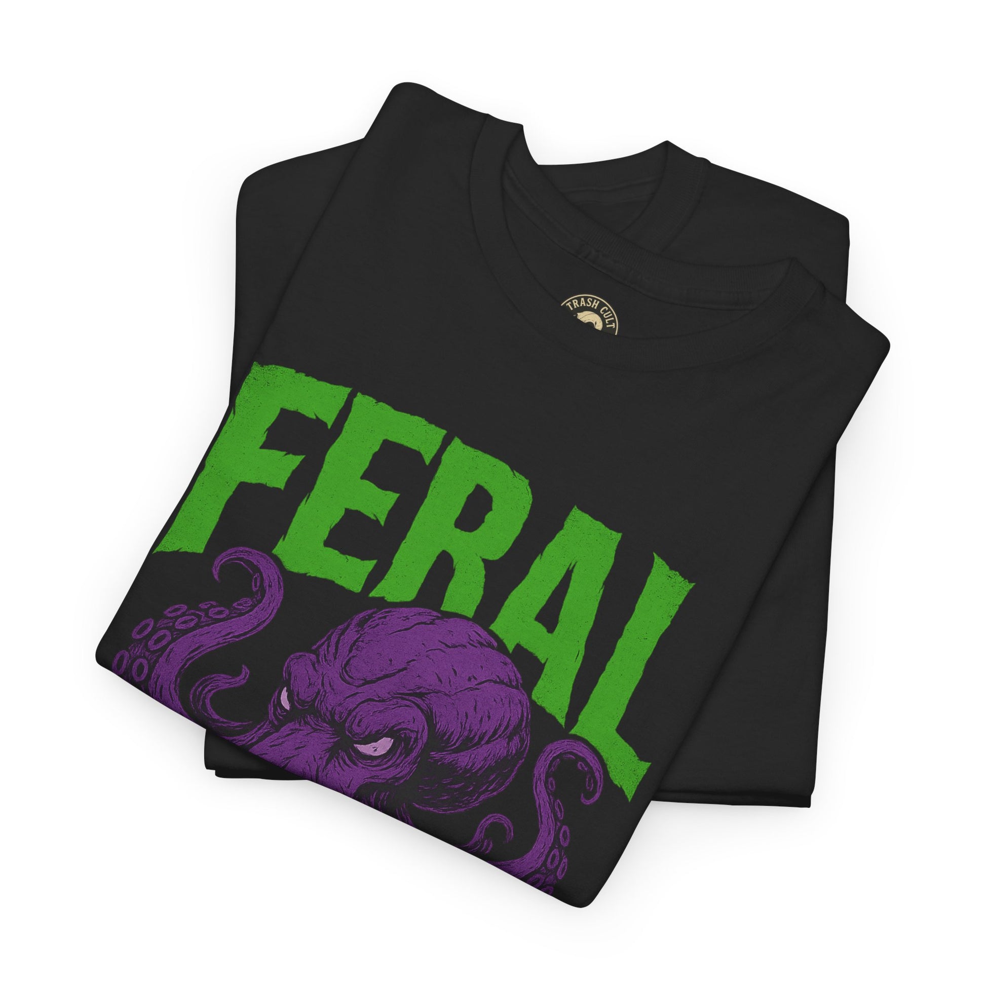 FERAL Octopus Tee – Trash Cult Supply Co. | Bold Purple Tentacle Streetwear
