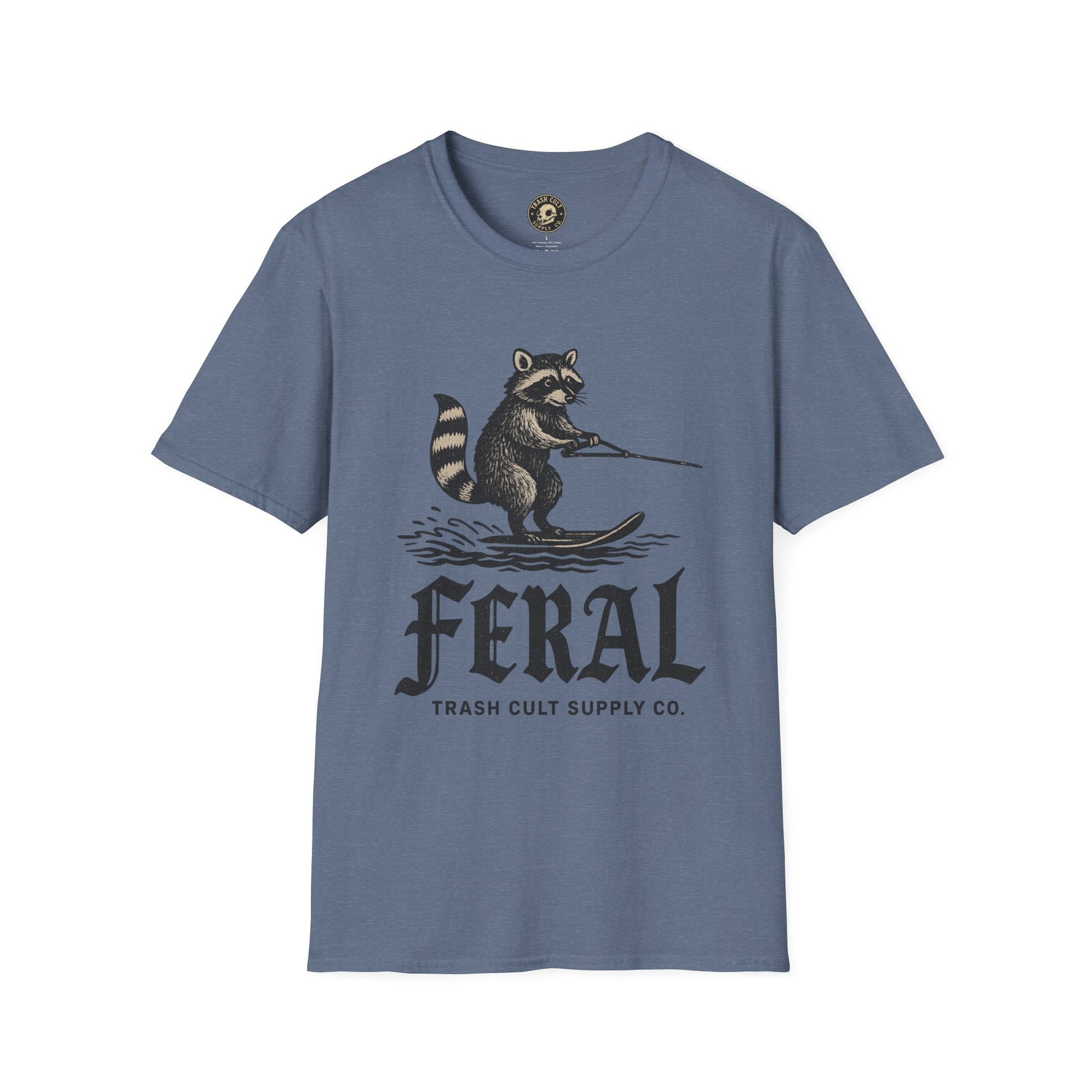 Feral Water Skiing Raccoon Vintage Shirt – Trash Cult Supply Co. | Gildan 2000 Softstyle
