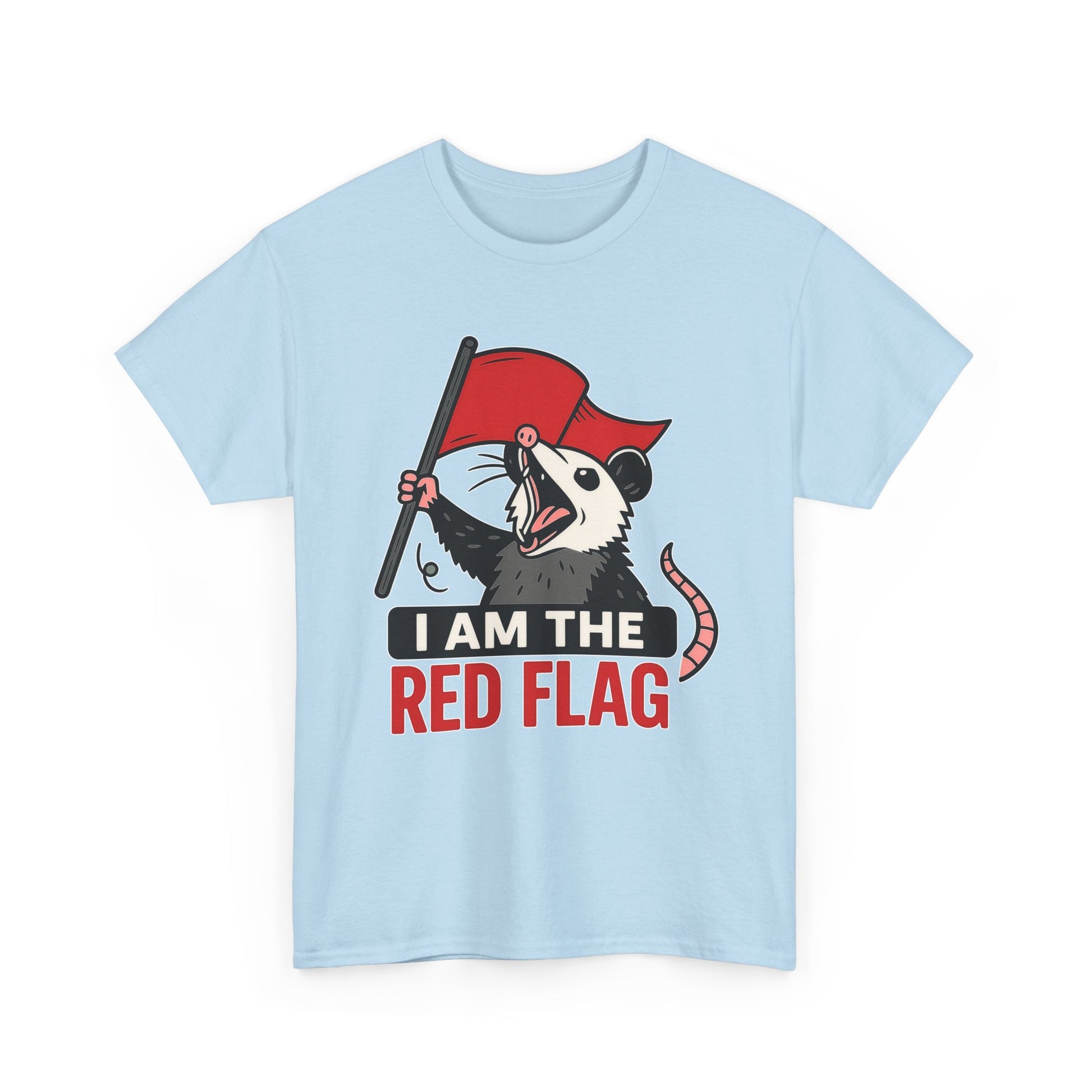 T-Shirt — "I Am The Red Flag" Possum Graphic Tee