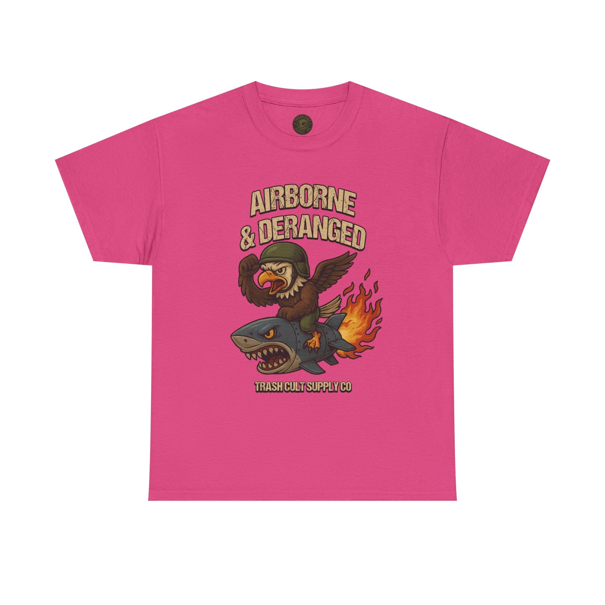 Airborne & Deranged T-Shirt – Trash Cult Supply Co. | Gildan 5000 Heavy Cotton Tee