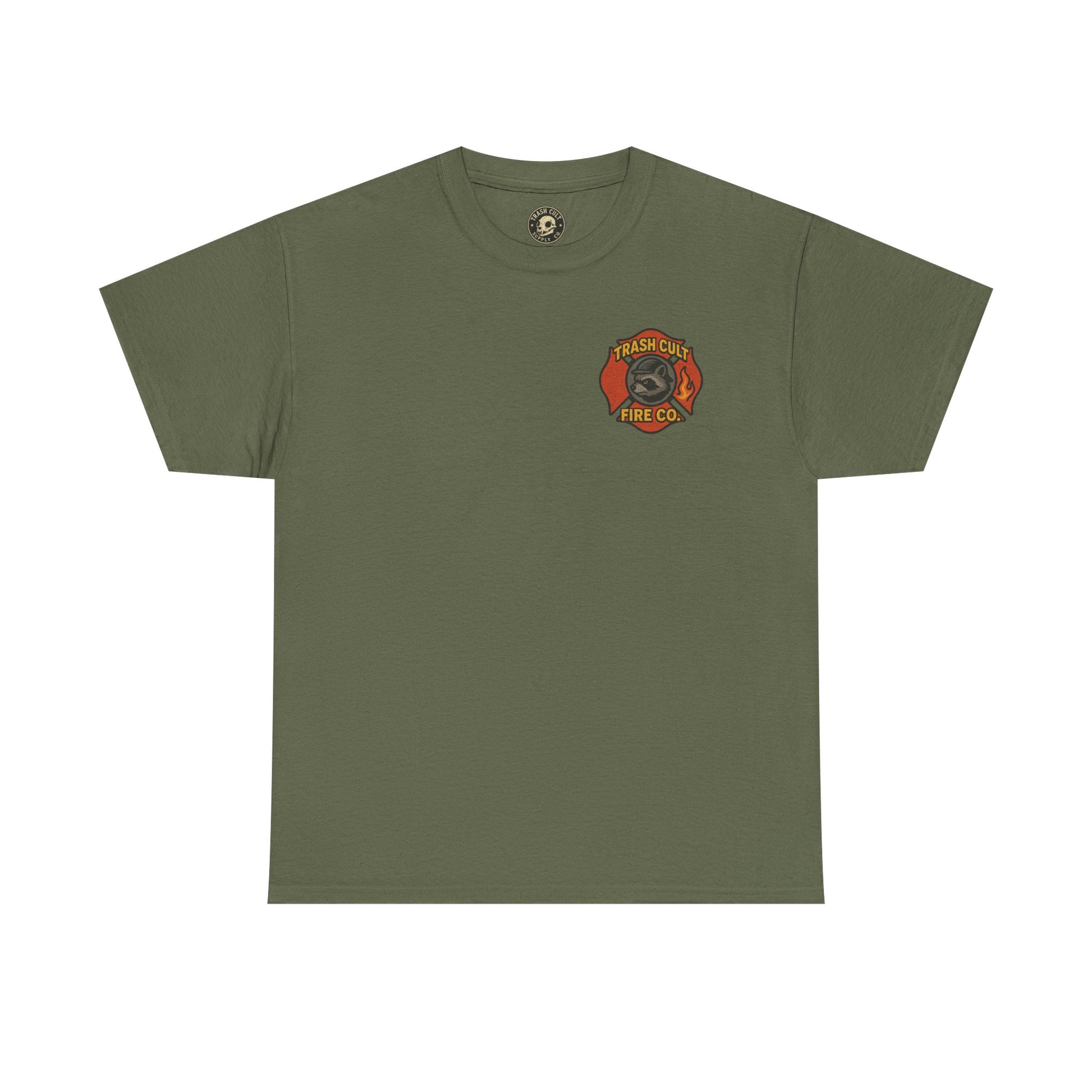 Trash Cult Fire Co. Unisex Tee - Quirky Raccoon Design, Fun Gift, Casual Wear, Firefighter Humor, Unique Apparel