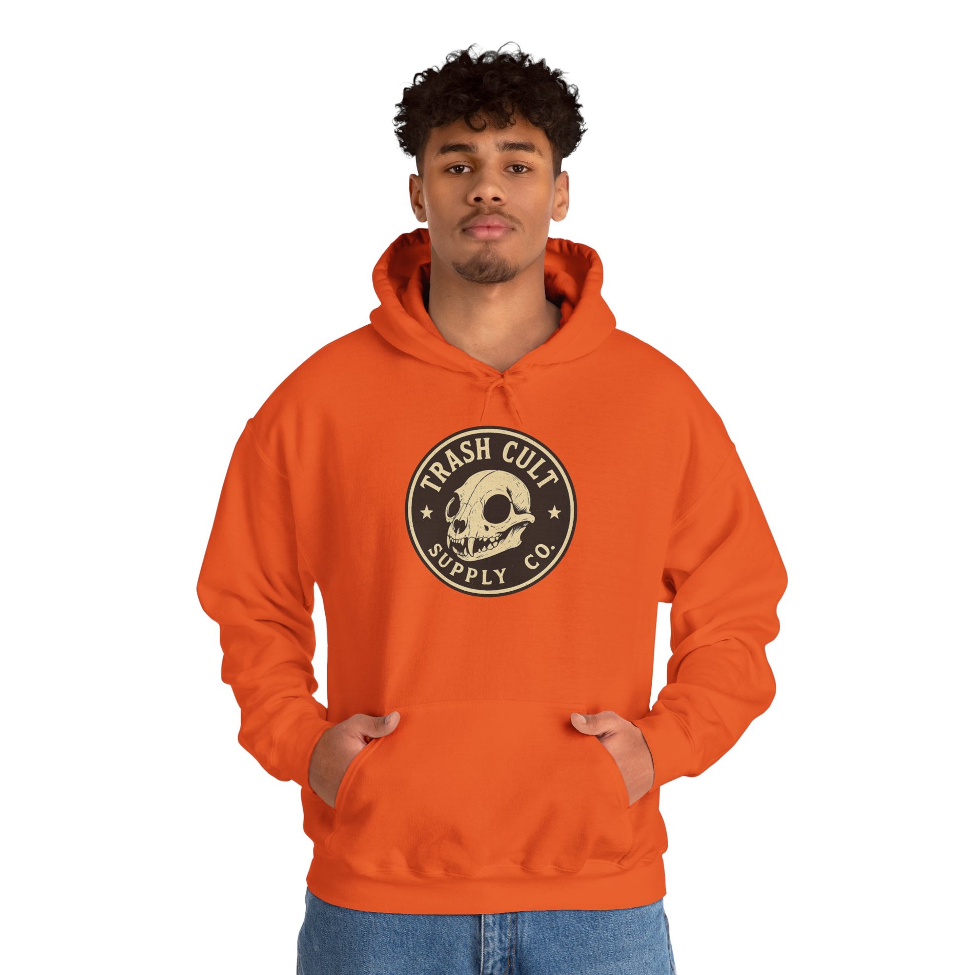 Trash Cult Hooded Sweatshirt, Unisex Hoodie with Skull Design, Perfect for Casual Wear, Gifts for Friends, Cozy Fashion