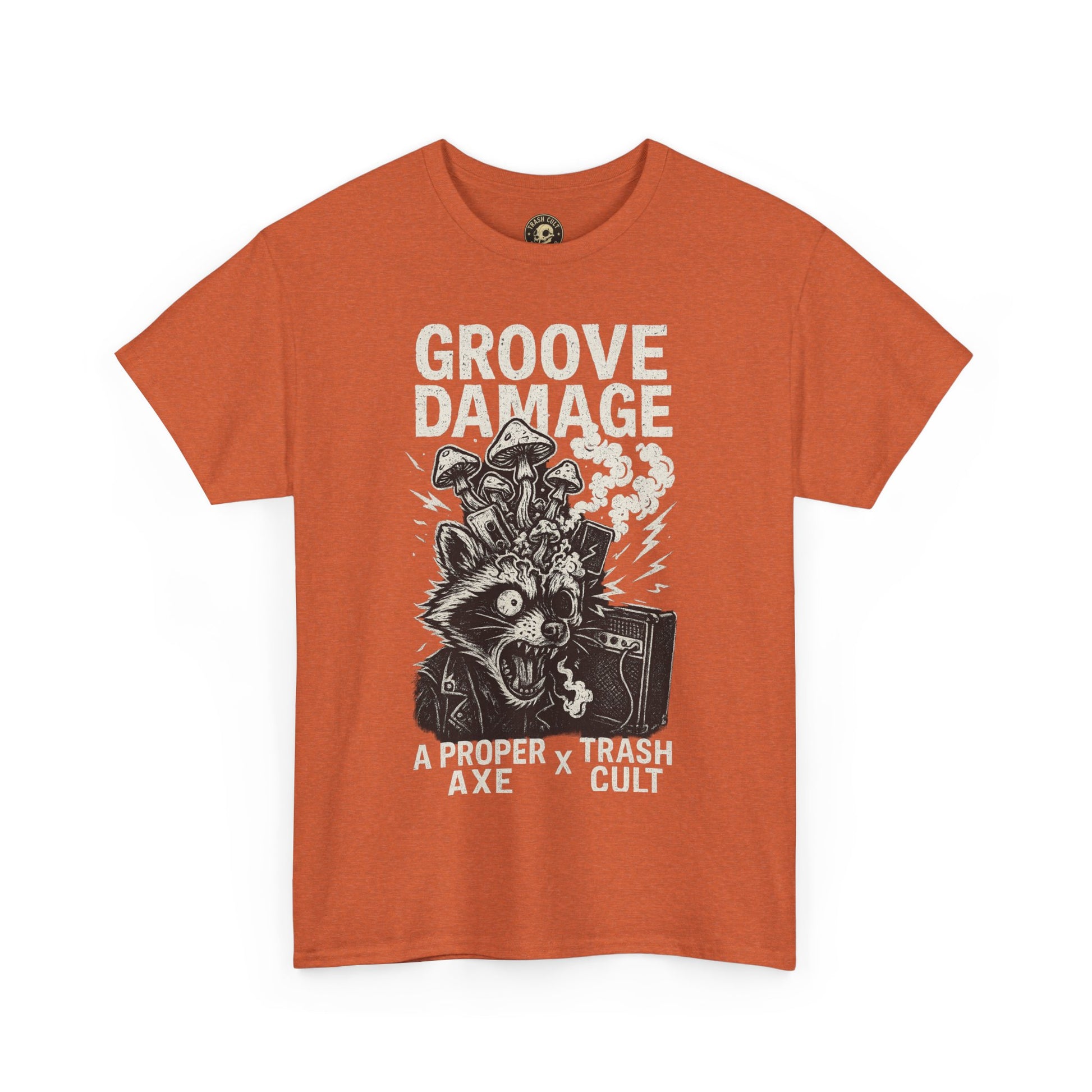 Groove Damage T-Shirt – A Proper Axe x Trash Cult Collab – Stoner Groove Punk Shirt