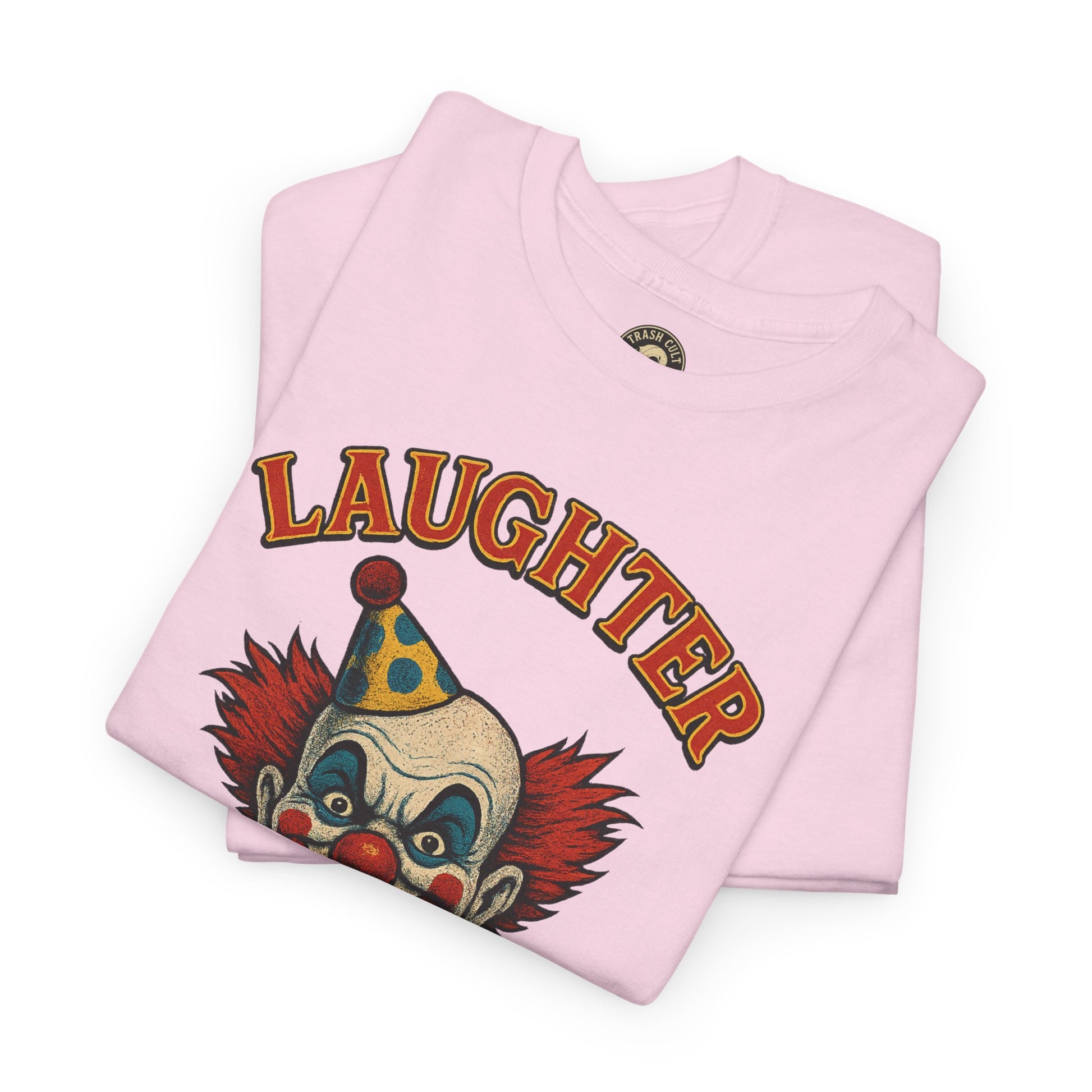 Laughter Isn’t Voluntary Creepy Clown Shirt – Circus Horror Tee – Gildan 5000