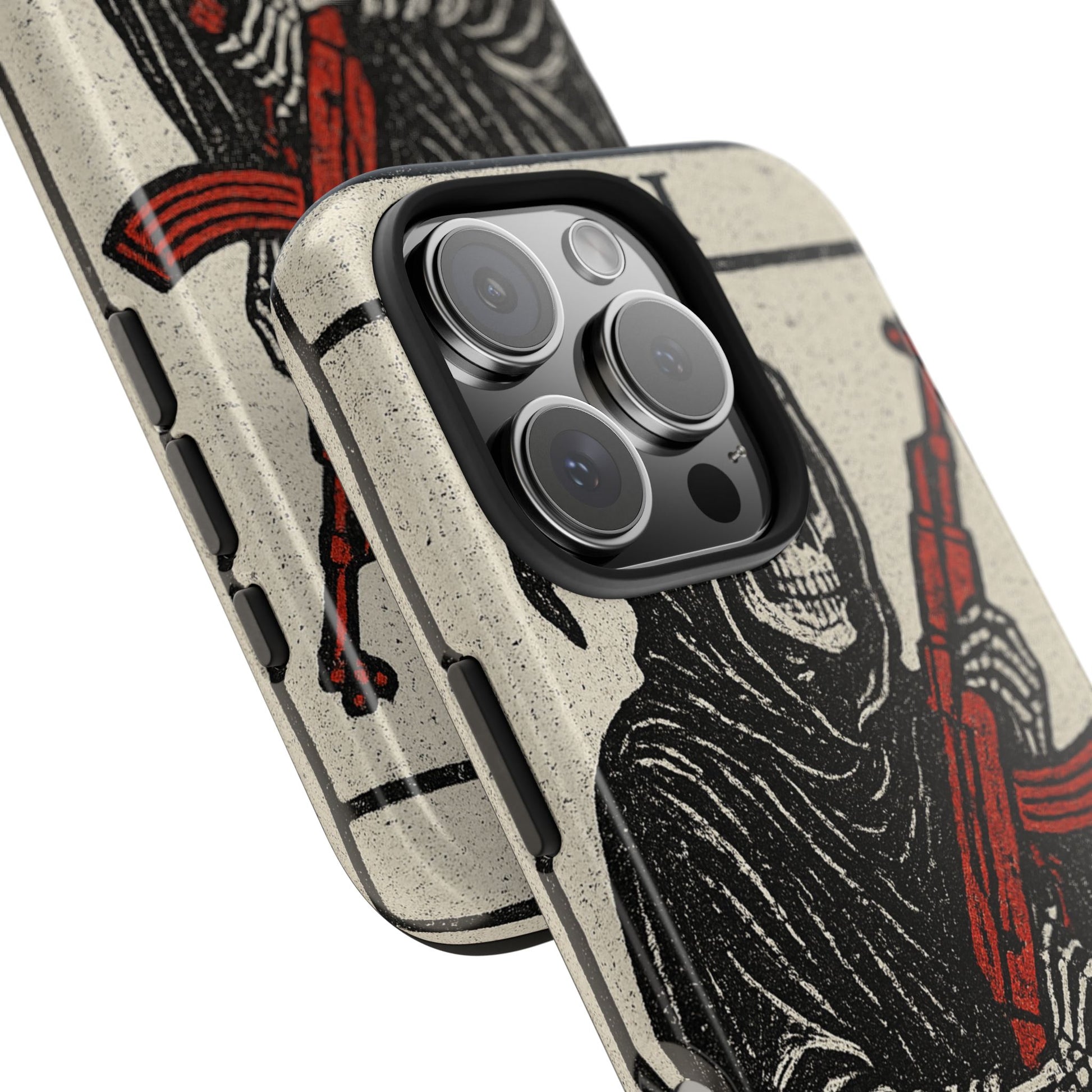 Grim Reaper Phone Case, Tough Phone Case for Gamers, Unique Smartphone Accessories, Halloween Decor, Death-Inspired Gift