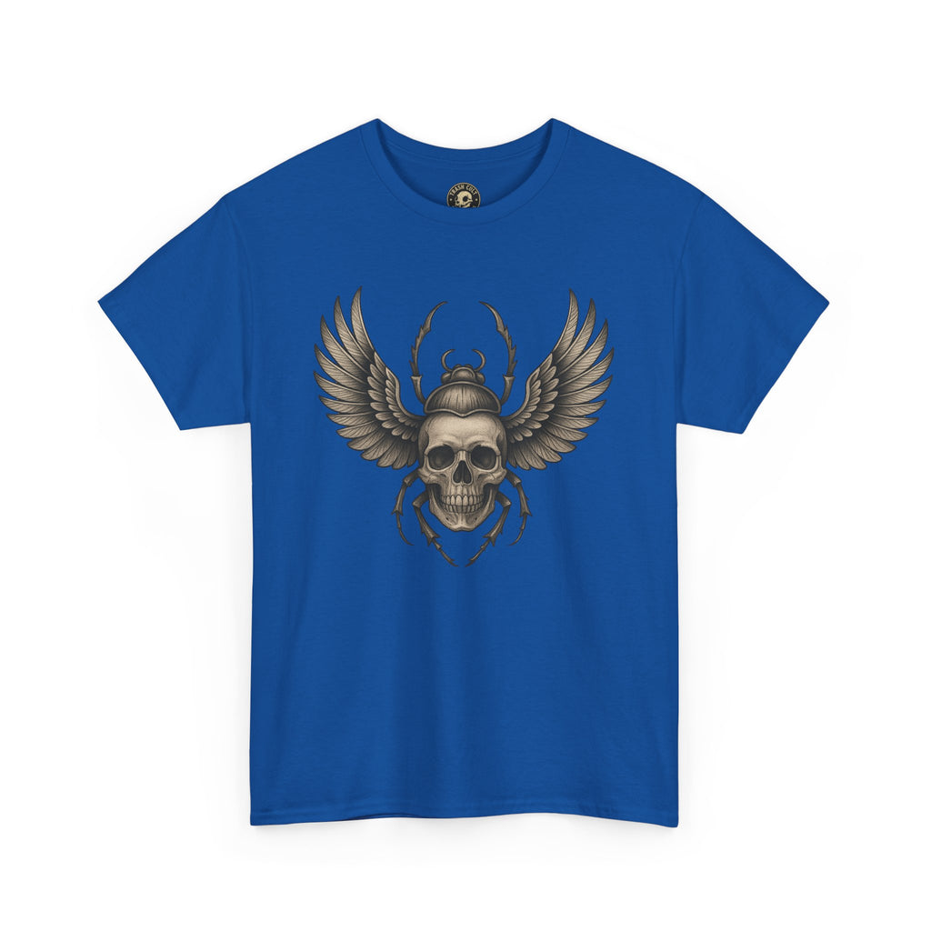 Winged Skull Scarab Shirt – Dark Gothic Beetle Graphic Tee – Gildan 5000 Unisex