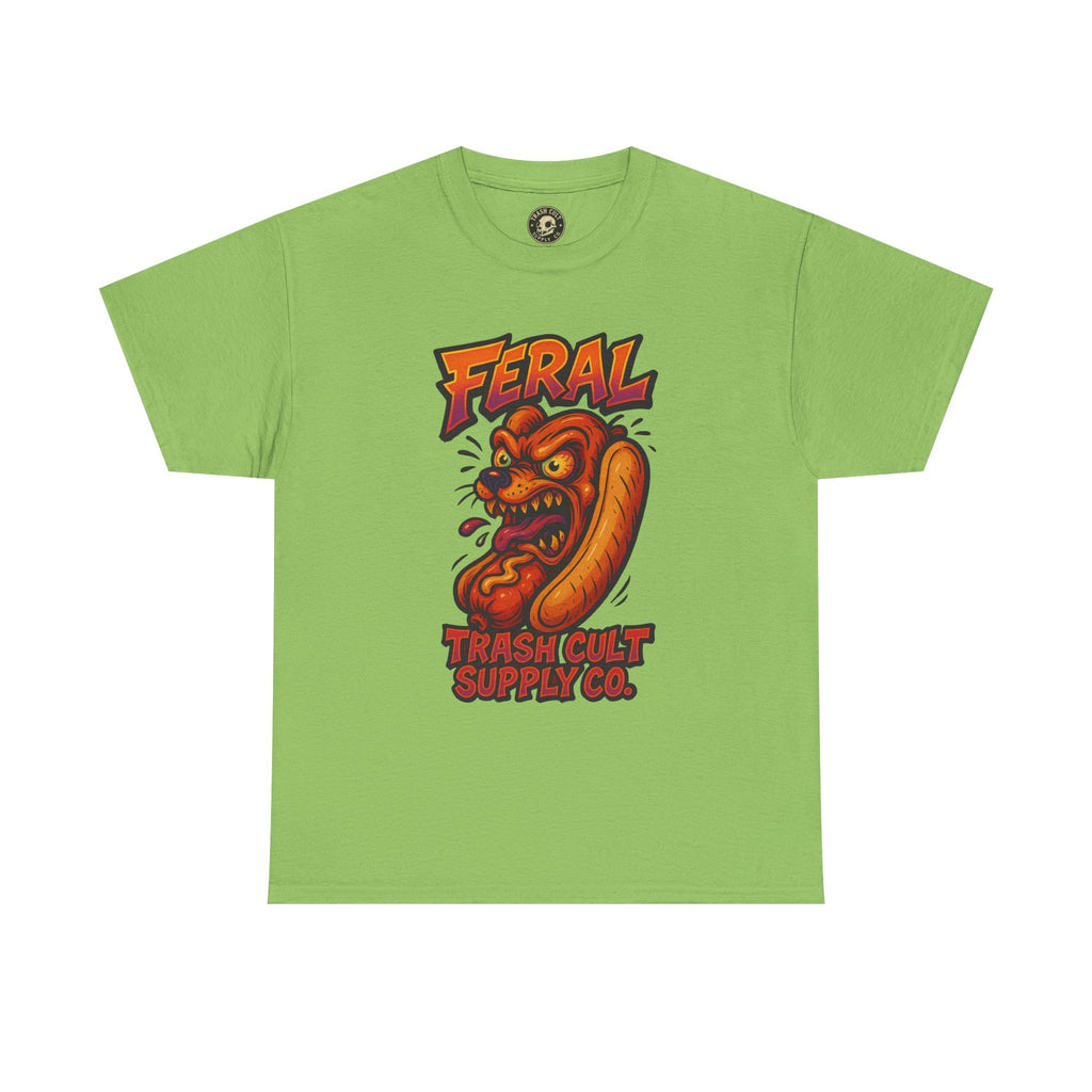 Feral Hot Dog Shirt – Bold Trashcore Art Tee | Trash Cult Supply Co | Gildan 5000 Unisex Fit