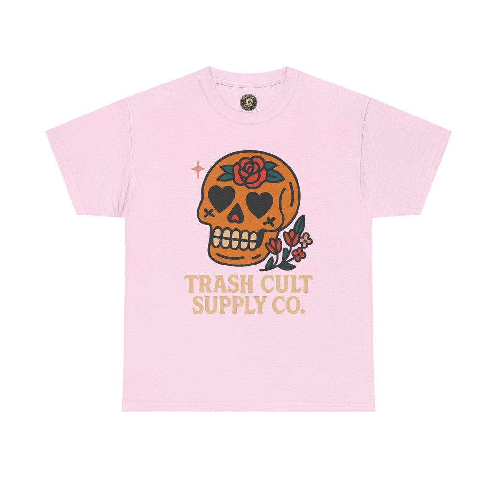 Sugar Skull T-Shirt – Trash Cult Supply Co. – Gildan 5000 Heavy Cotton Tee