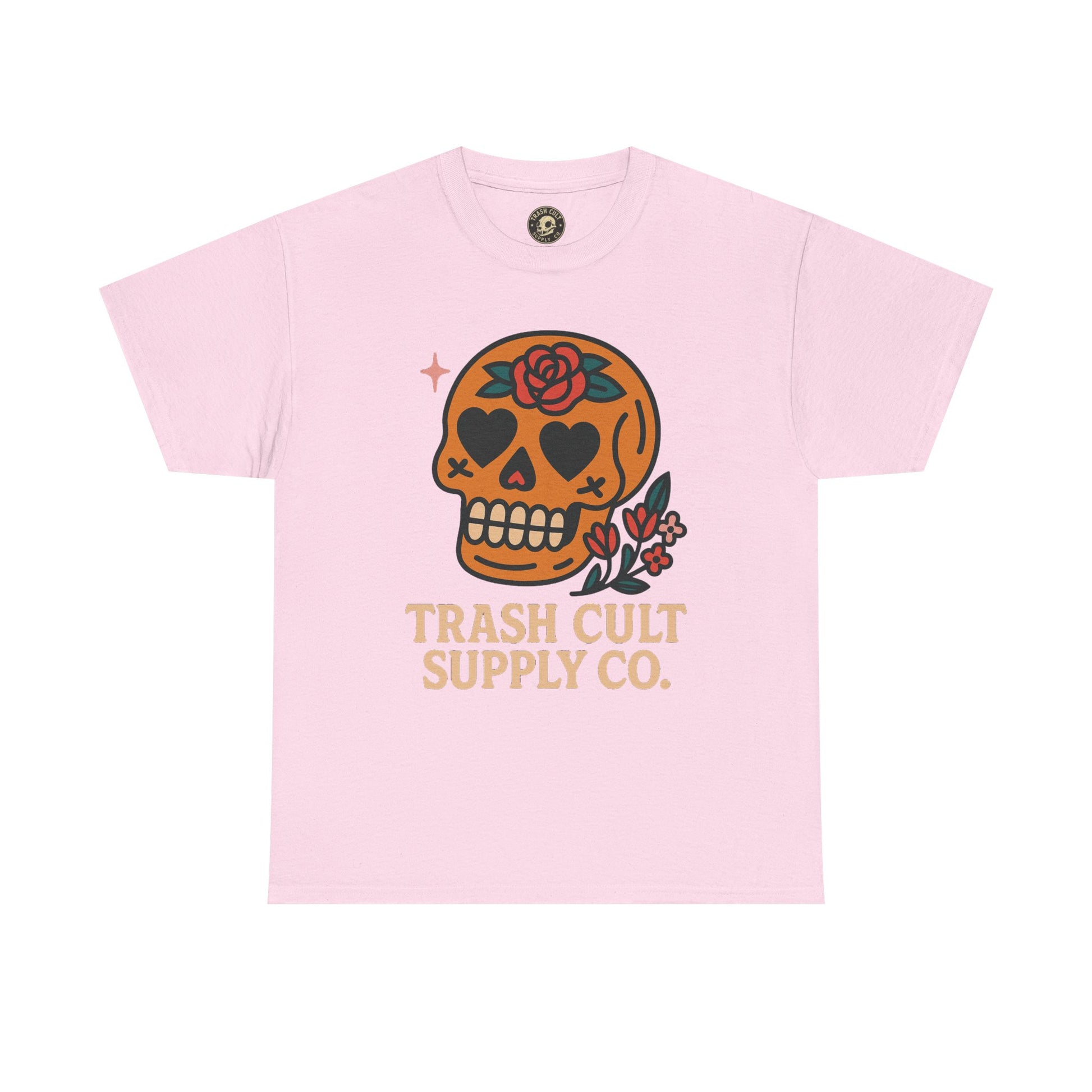 Sugar Skull T-Shirt – Trash Cult Supply Co. – Gildan 5000 Heavy Cotton Tee