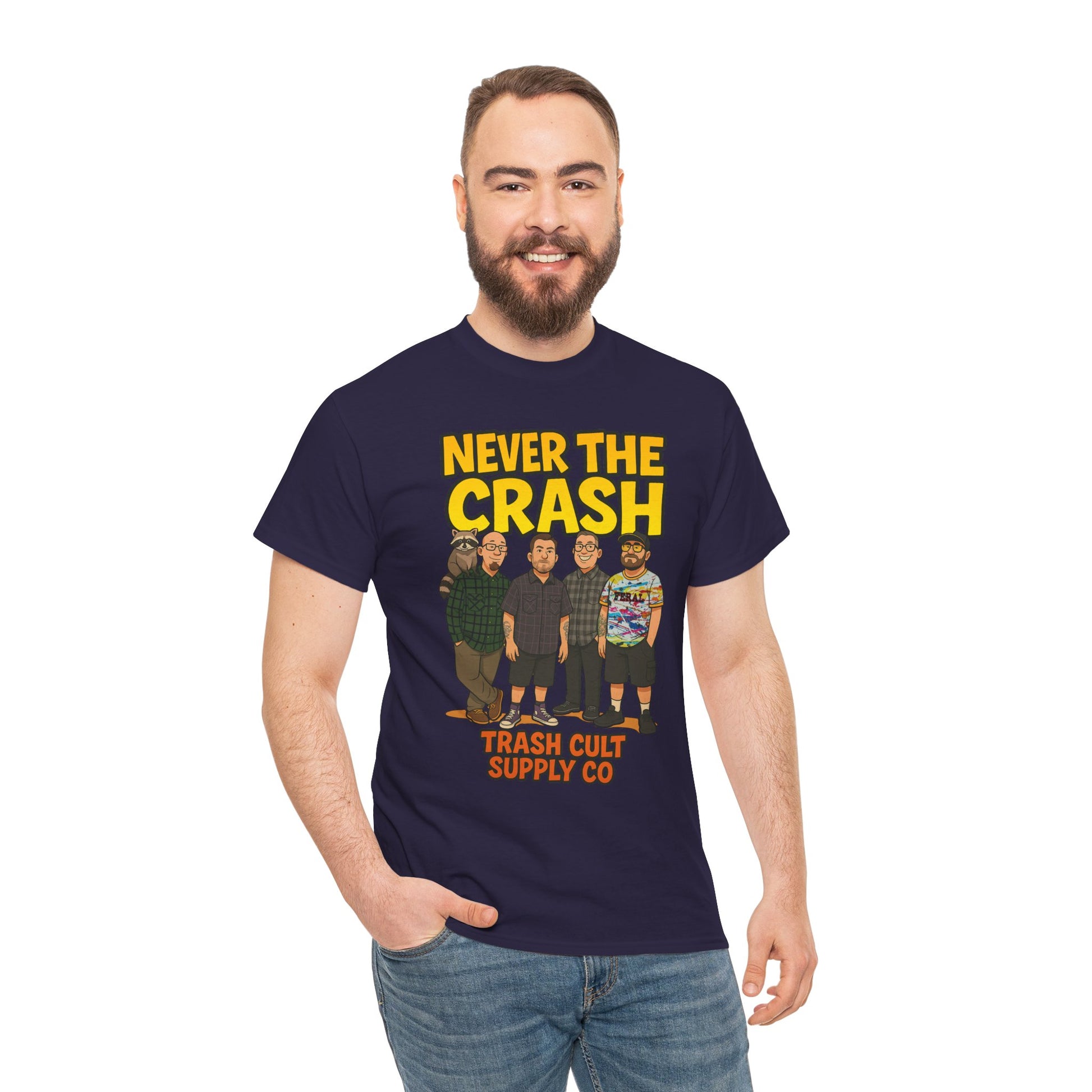 Never The Crash Band Shirt – Bold Graffiti Logo Tee - EXCLUSIVE | Gildan 5000