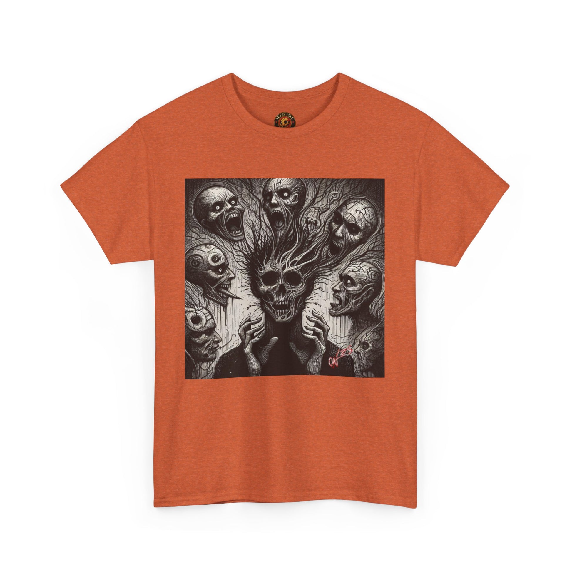 Xian Allen x Trash Cult Shirt – “Voices in the Void” | Horror Skull Scream T-Shirt