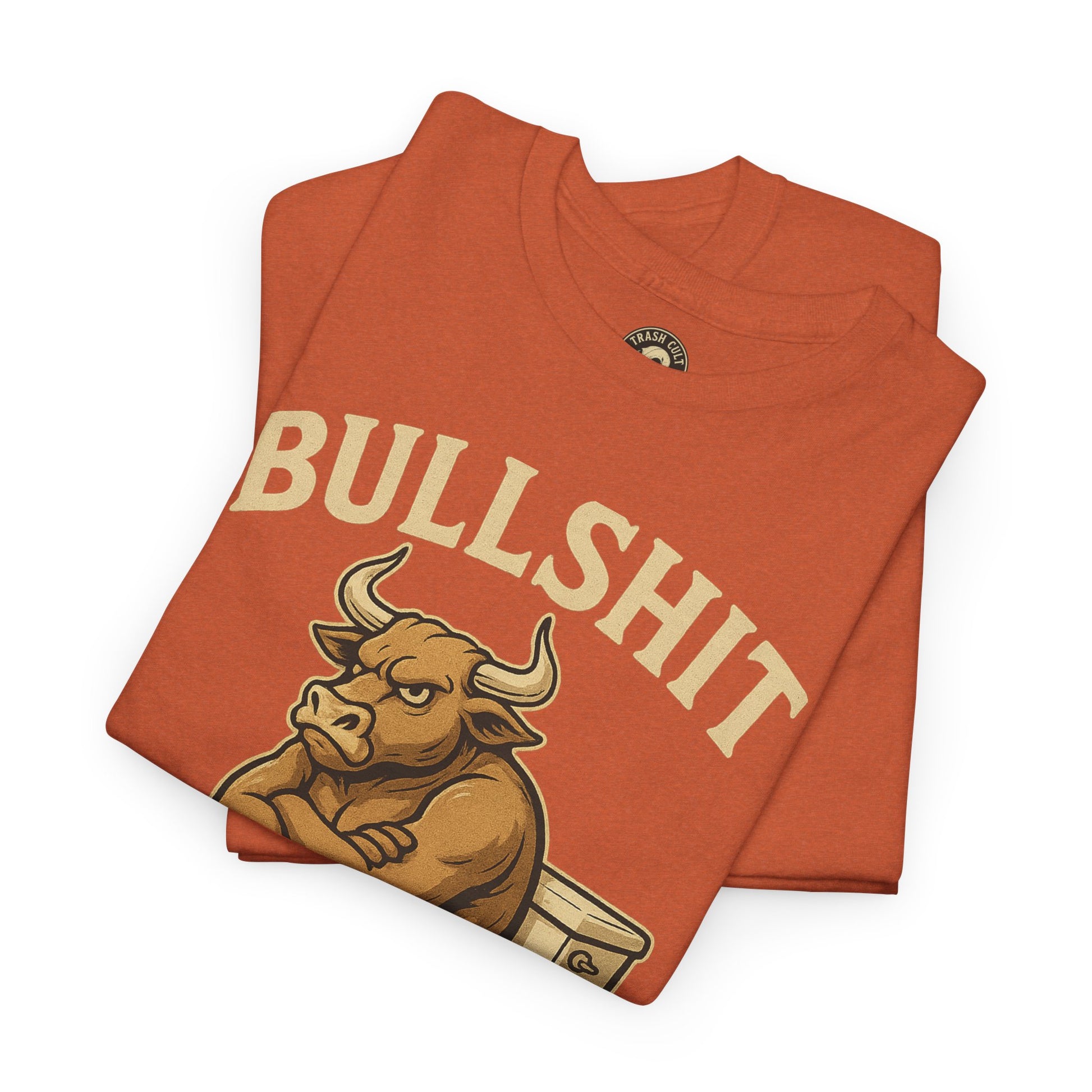 “BULLSHIT” Angry Bull Toilet Tee – Trash Cult Supply Co. | Gildan 5000 T-Shirt