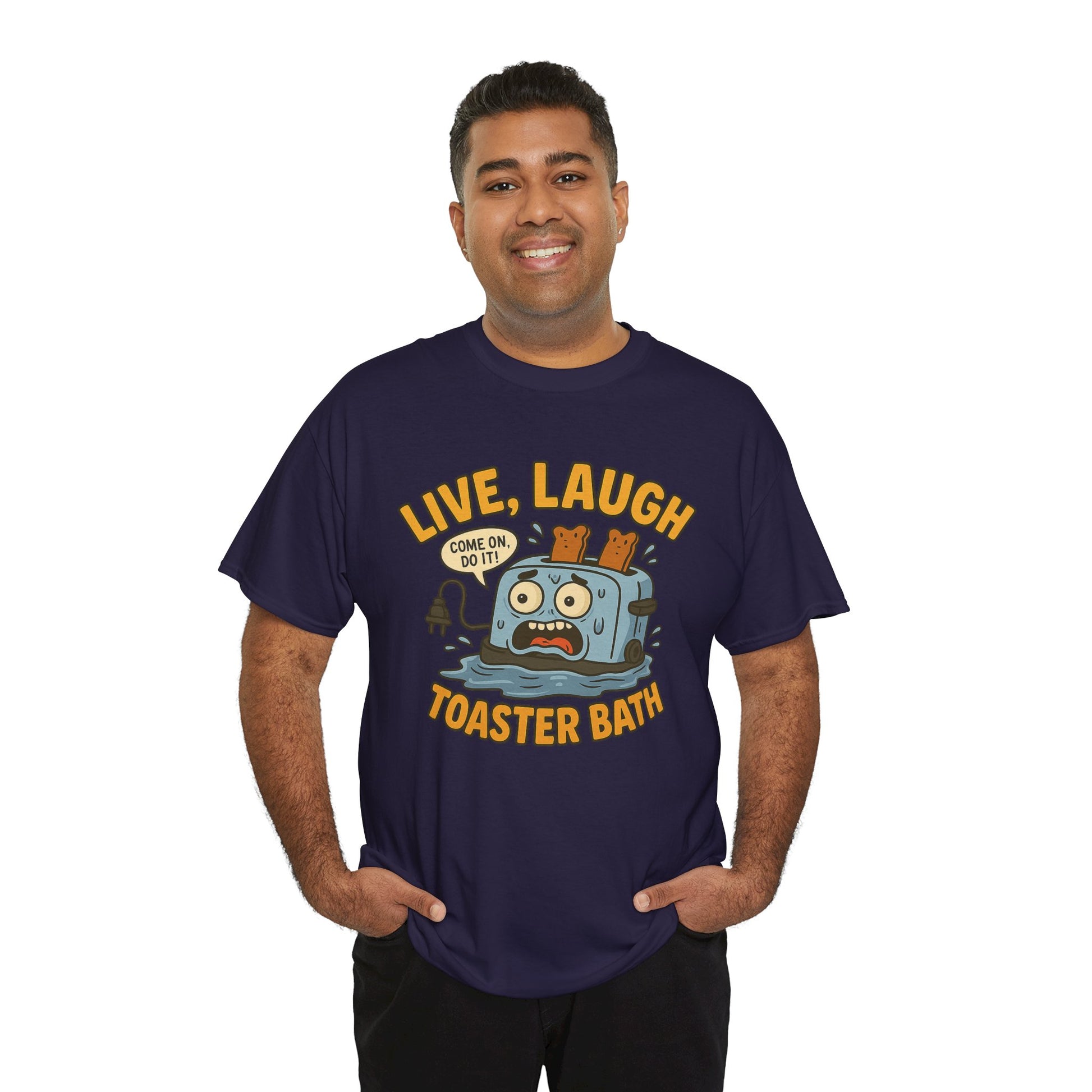 Funny Toaster Bath Tee, Humorous Unisex Shirt, Gift for Friends, Lightweight Cotton Tee, Birthday Party Outfit