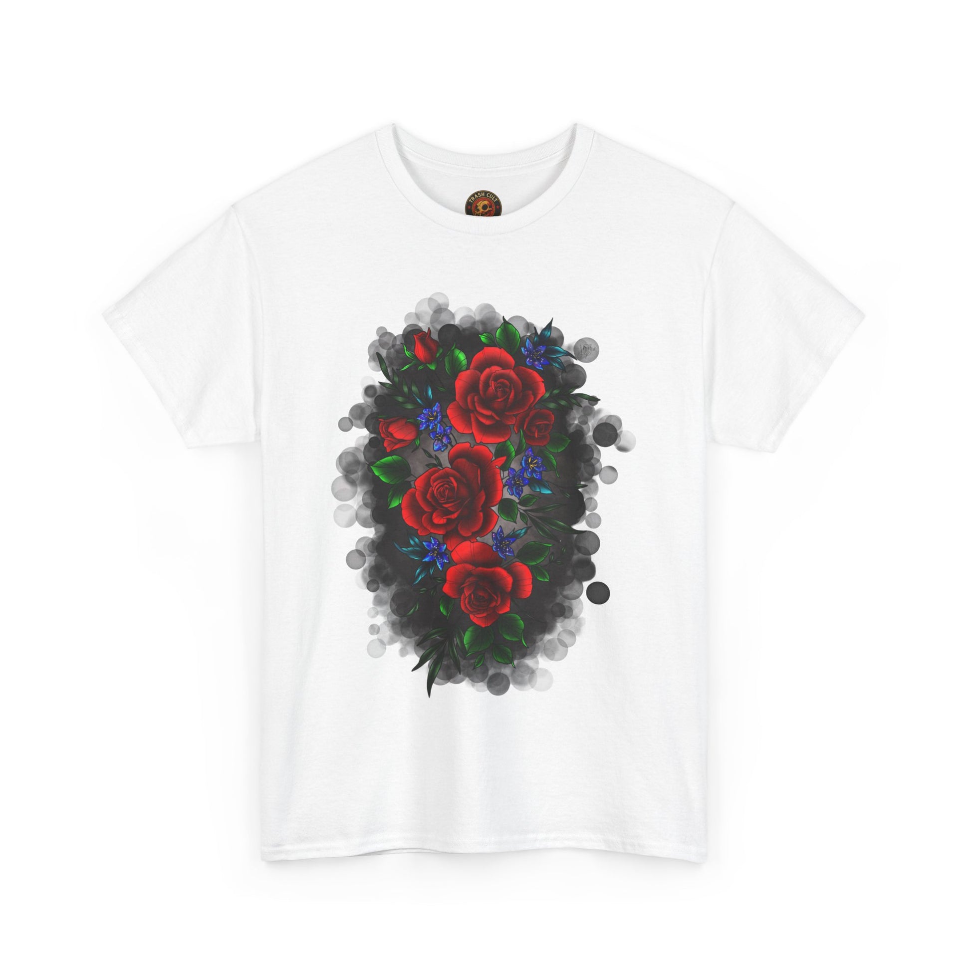 Floral Smoke Tattoo T-Shirt – Lara Davenport x Trash Cult Supply Co. Collab (Gildan 5000)