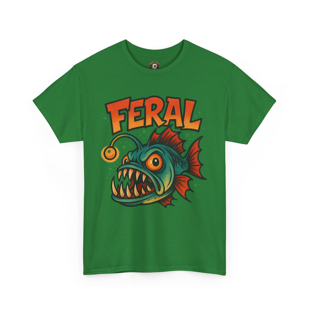 Feral Graphic Tee, Unisex Heavy Cotton Shirt, Edgy Apparel for Art Lovers, Perfect for Gifts and Casual Wear, Streetwear Fashion
