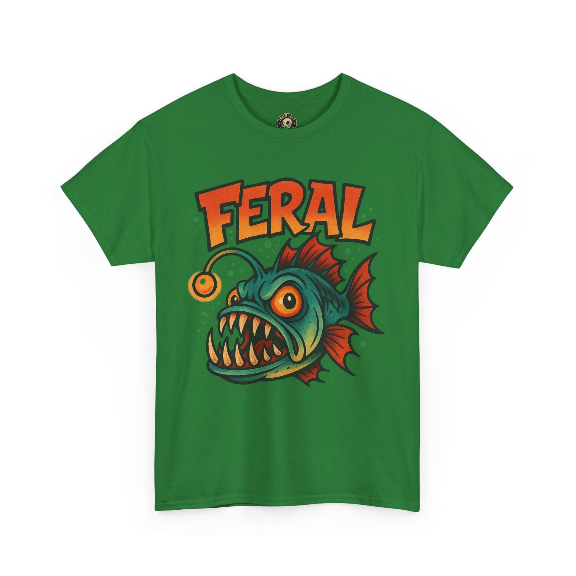 Feral Graphic Tee, Unisex Heavy Cotton Shirt, Edgy Apparel for Art Lovers, Perfect for Gifts and Casual Wear, Streetwear Fashion