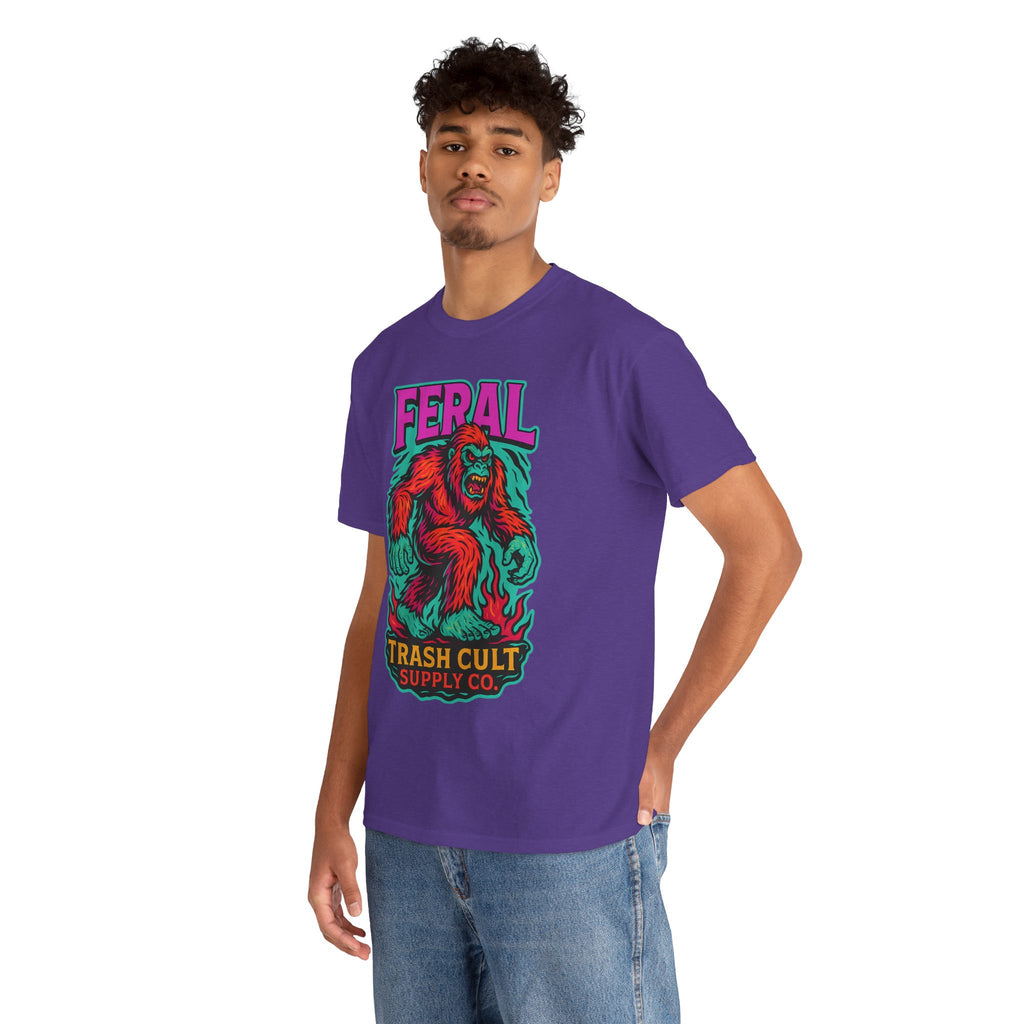 FERAL Bigfoot Shirt – Trashcore Bold Colors | Trash Cult Supply Co | Gildan 5000 Tee
