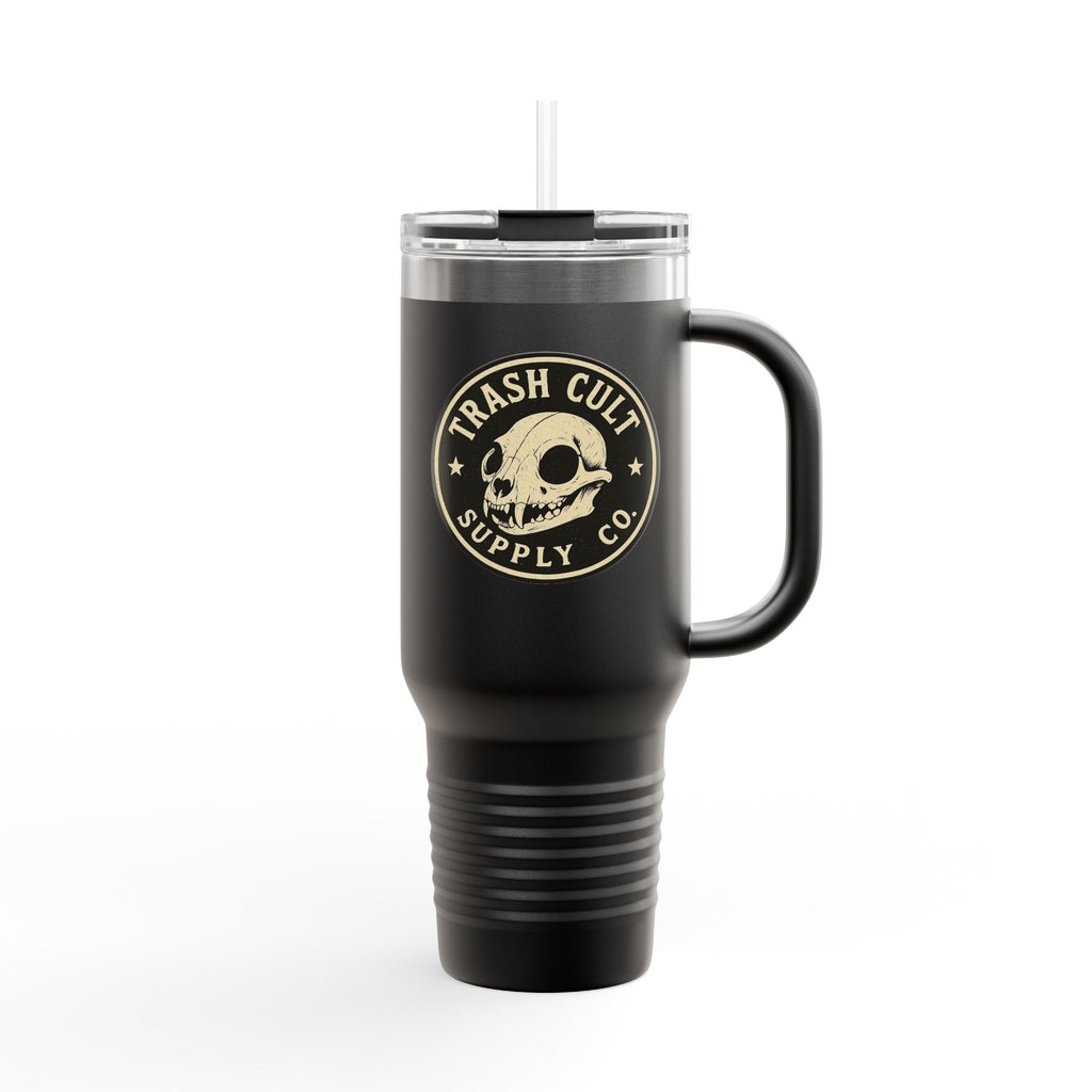 40oz Insulated Travel Mug with Handle – Leak-Proof Stainless Steel Tumbler for Hot & Cold Drinks | Trash Cult / FERAL Edition