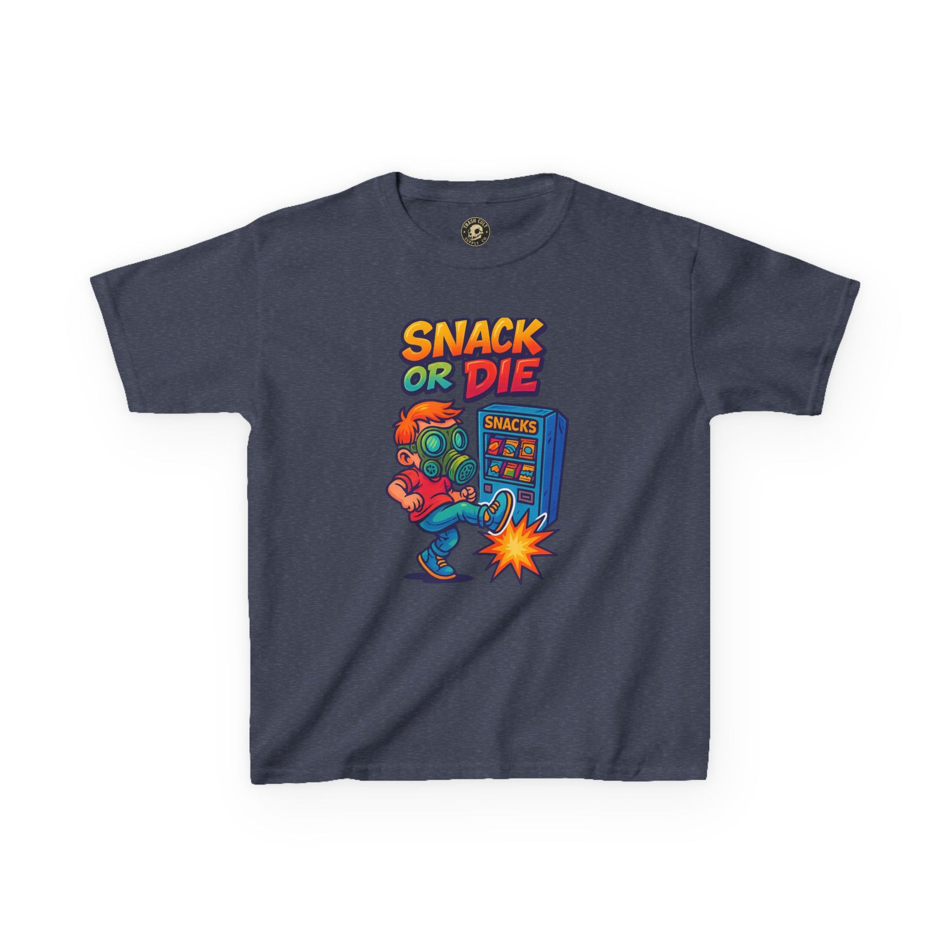 Snack or Die Kids T-Shirt – Funny Retro Gaming Tee for Kids | Playful Cotton Shirt for Snack Lovers