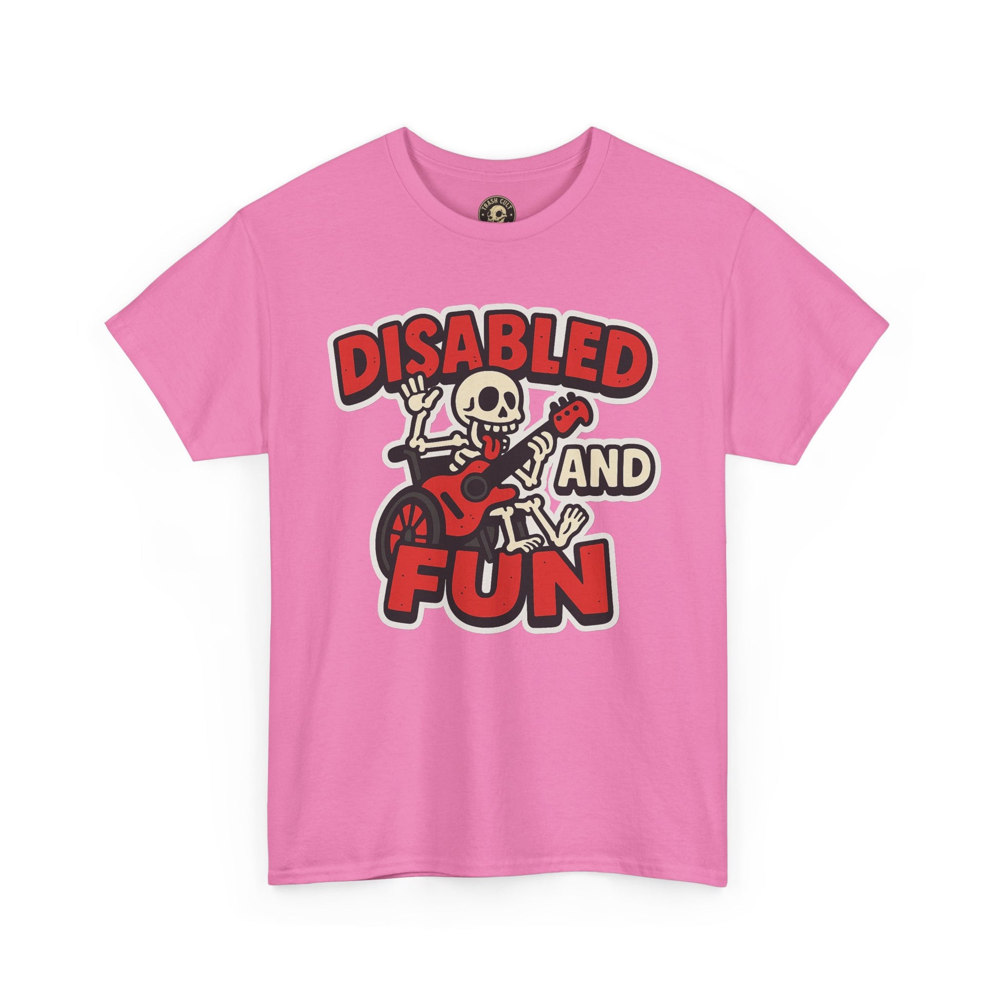 Disabled and Fun Unisex Heavy Cotton Tee, Casual Shirt, Gift for Friends, Music Lovers Gift, Fun T-Shirt, Halloween Wear, Everyday Comfort