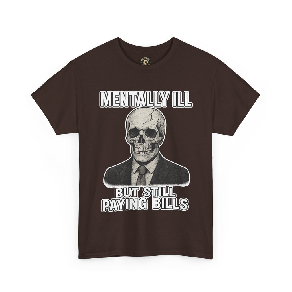 Mental Health Awareness Tee, Unisex Skull Shirt, Funny Graphic Tee, Quirky Casual Wear, Gifts for Friends, Halloween Apparel