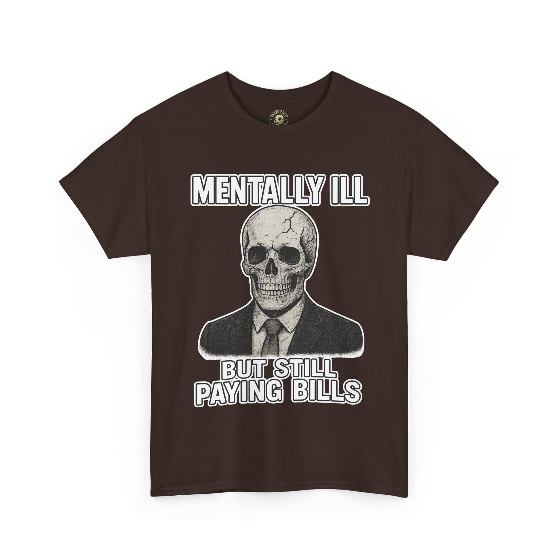 Mental Health Awareness Tee, Unisex Skull Shirt, Funny Graphic Tee, Quirky Casual Wear, Gifts for Friends, Halloween Apparel