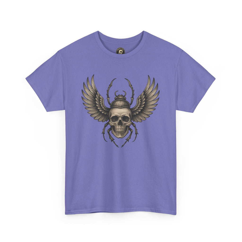 Winged Skull Scarab Shirt – Dark Gothic Beetle Graphic Tee – Gildan 5000 Unisex