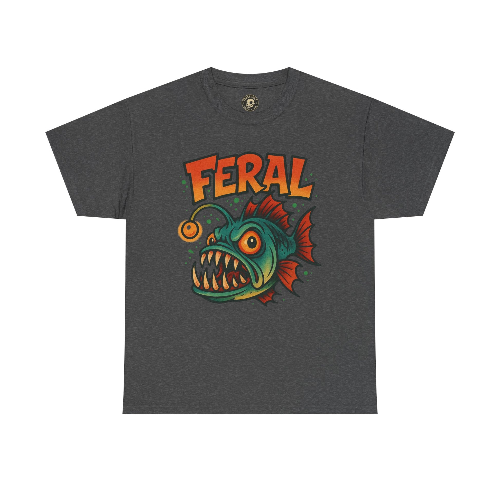 Feral Graphic Tee, Unisex Heavy Cotton Shirt, Edgy Apparel for Art Lovers, Perfect for Gifts and Casual Wear, Streetwear Fashion