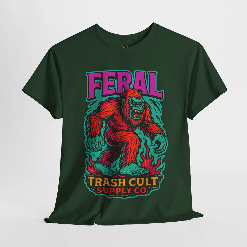 FERAL Bigfoot Shirt – Trashcore Bold Colors | Trash Cult Supply Co | Gildan 5000 Tee