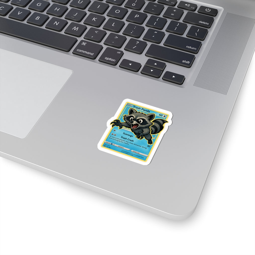 Trash Panda  Parody Sticker – Cute Kiss Cut Raccoon Card Decal, Funny Dumpster Gremlin Sticker