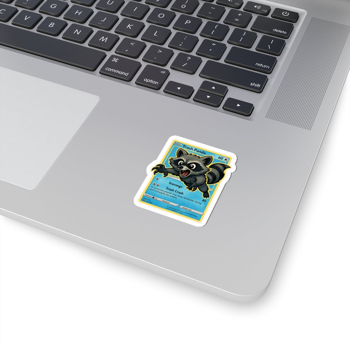 Trash Panda  Parody Sticker – Cute Kiss Cut Raccoon Card Decal, Funny Dumpster Gremlin Sticker