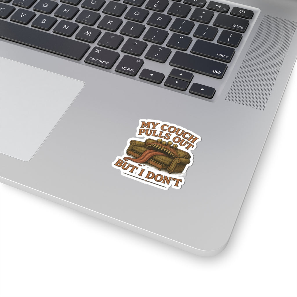 Funny Couch Sticker, Hilarious Home Decor, Laptop Sticker, Gift for Couch Lovers, Quirky Wall Art