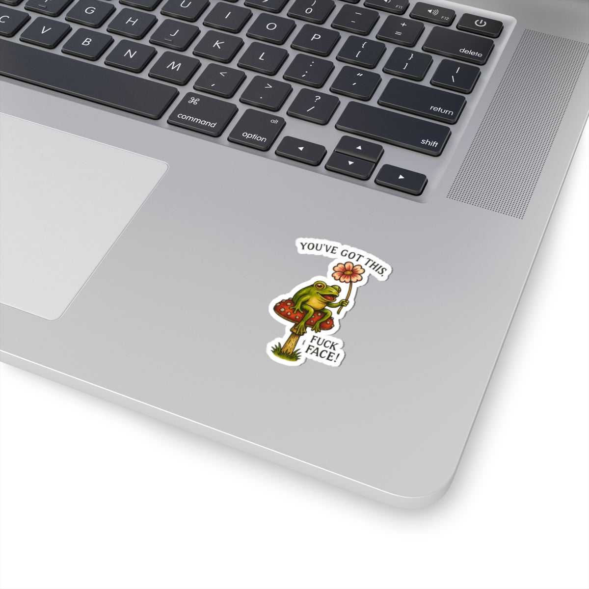 Kiss-Cut Stickers: Motivational Frog Design for Laptops, Journals, Water Bottles, Gifts, Fun Decor