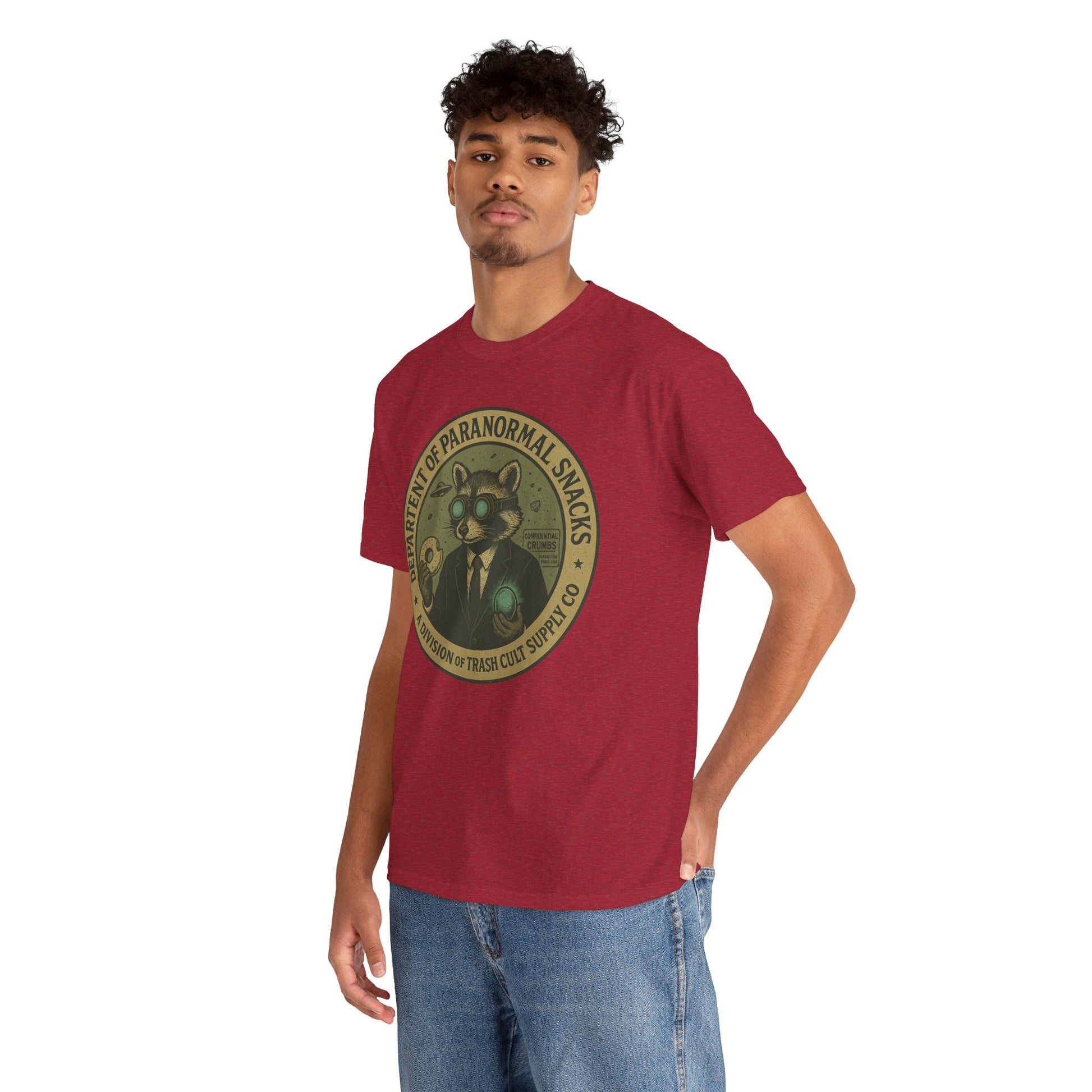 Department of Paranormal Snacks Shirt – Trash Cult Supply Co – Vintage Cryptid Division Tee – Gildan 5000