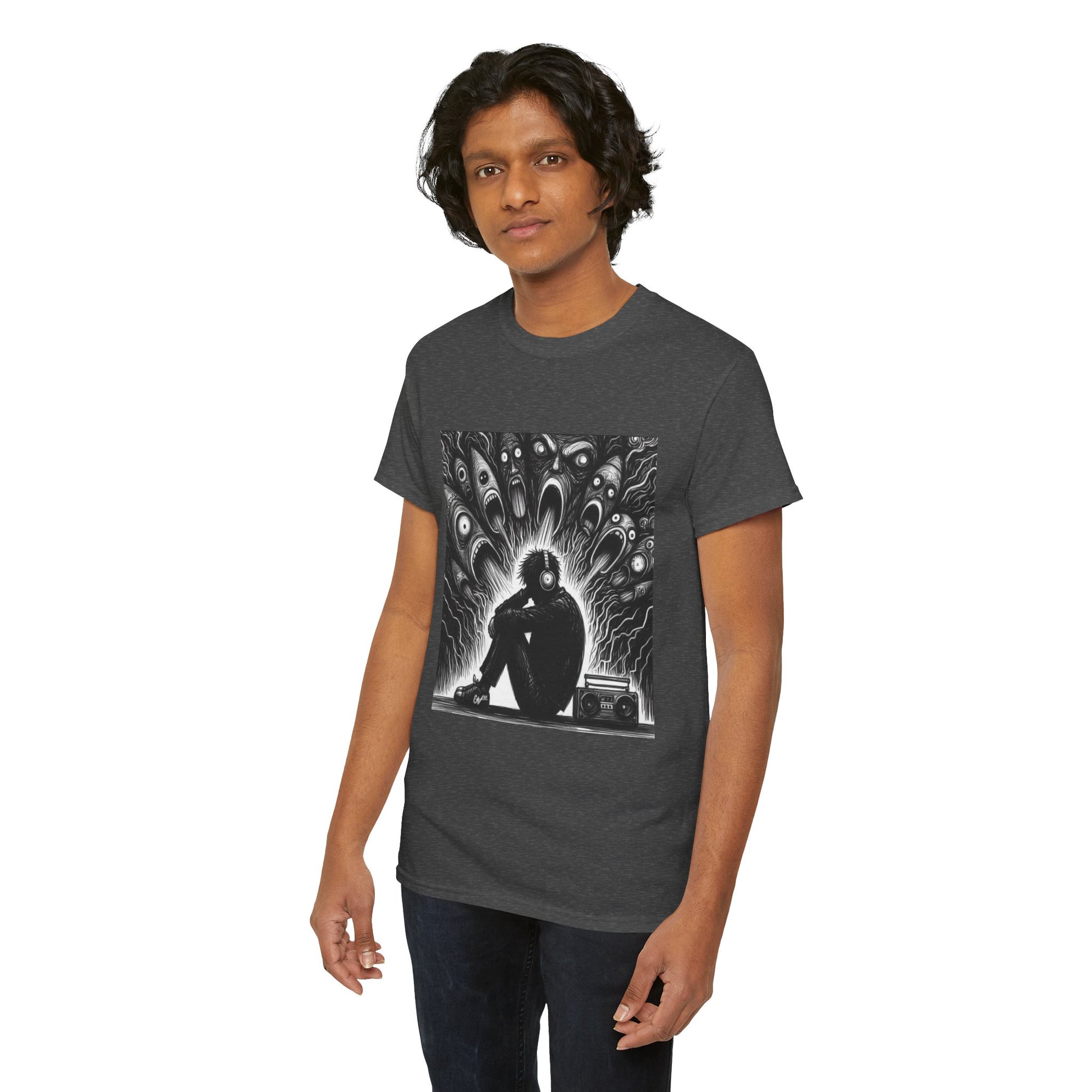 Xian Allen x Trash Cult Shirt – “Turn It Up Louder” | Screaming Chaos Headphones Tee