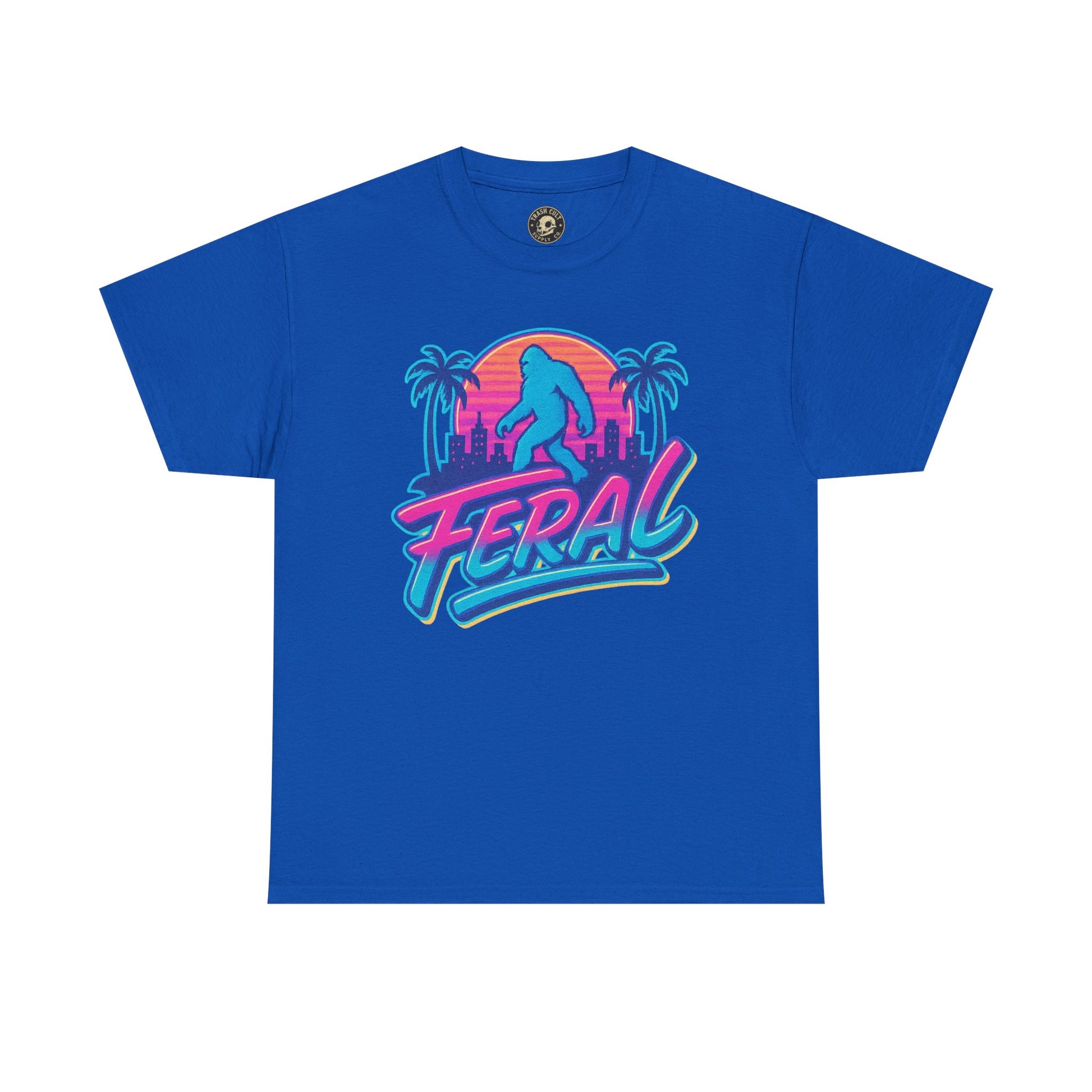 Retro Feral Bigfoot Tee – Tropical Chaos Meets Cryptid Cool