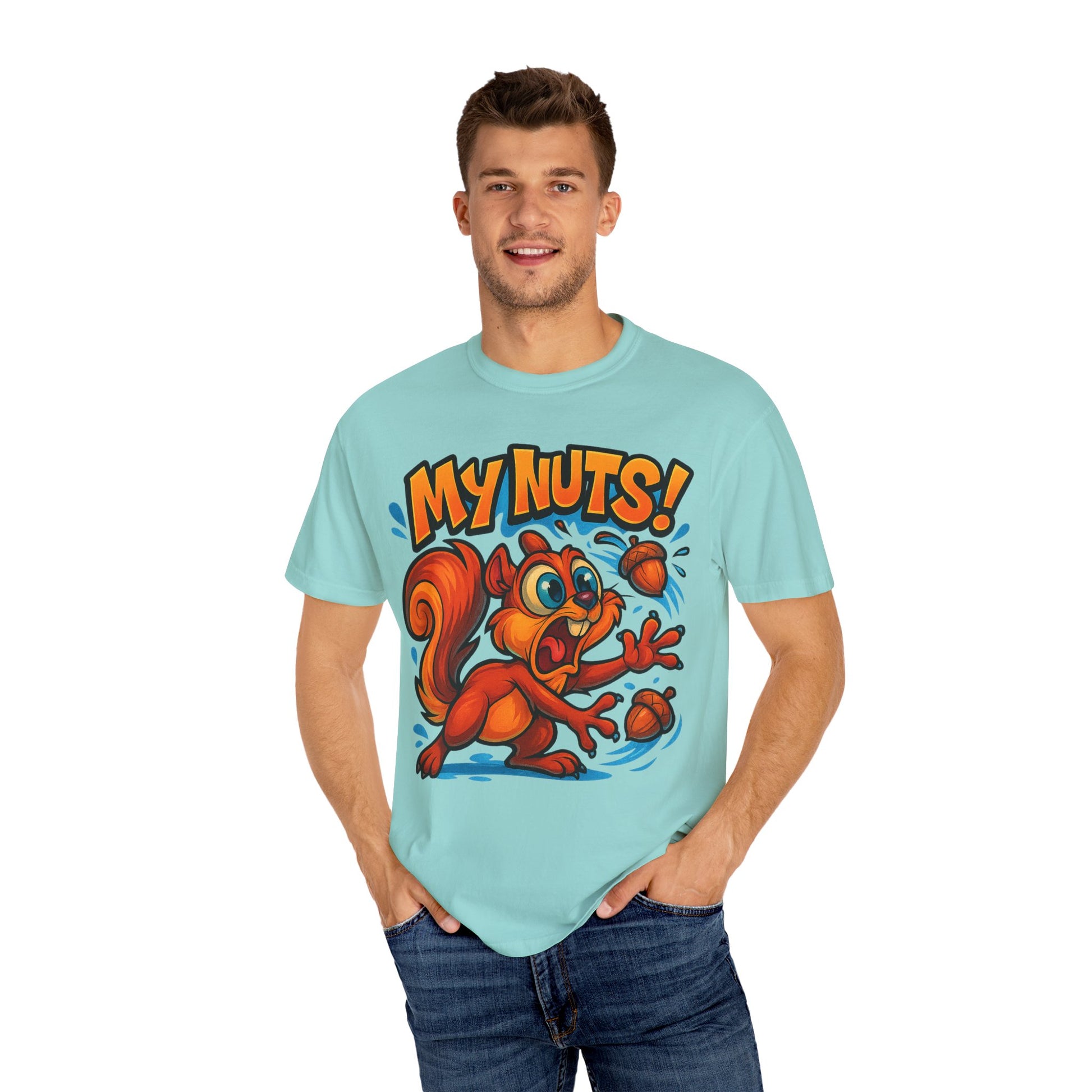 My Nuts! Squirrel Shirt – Funny New School Tattoo Style Tee | Gildan 5000