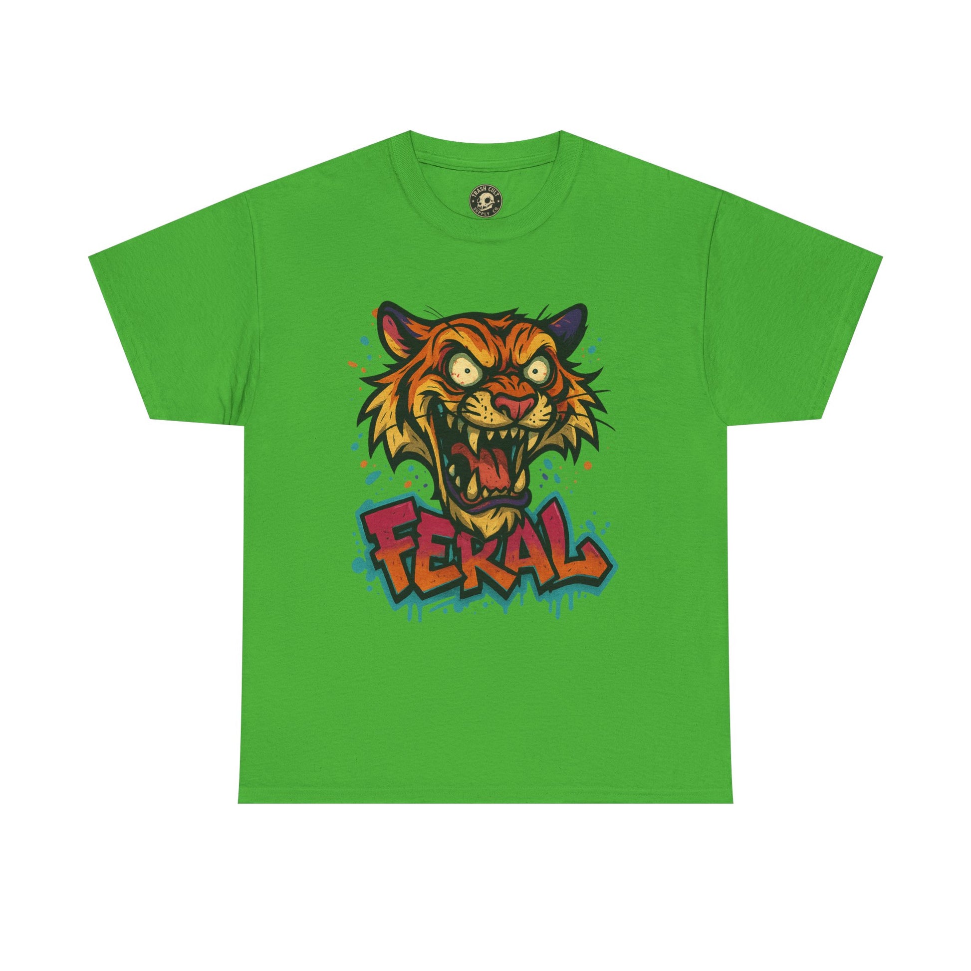 Feral Tiger Graphic Tee, Custom Artwork Shirt, Vintage Style T-Shirt, Casual Wear, Unique Gift for Animal Lovers
