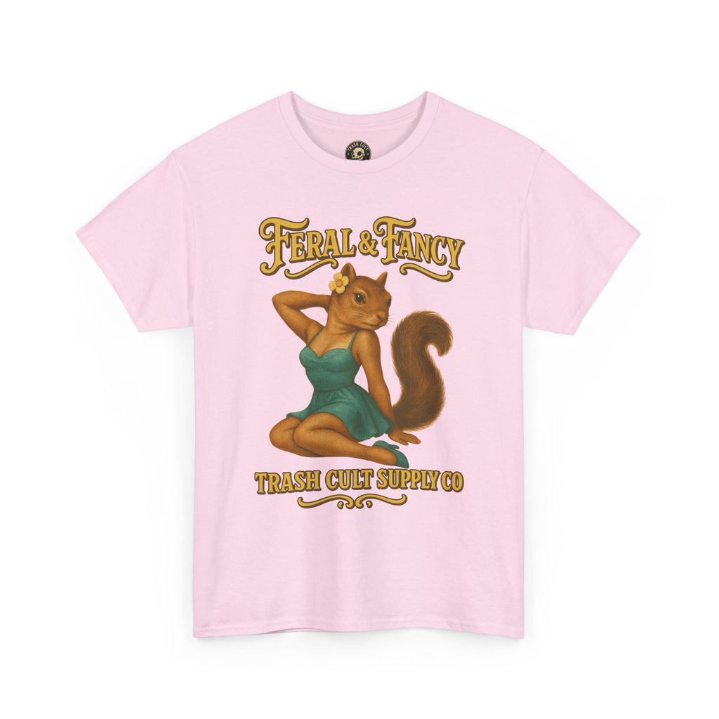 Feral & Fancy Pin-Up Squirrel Shirt – Vintage 1950s Style | Trash Cult Supply Co | Gildan 5000