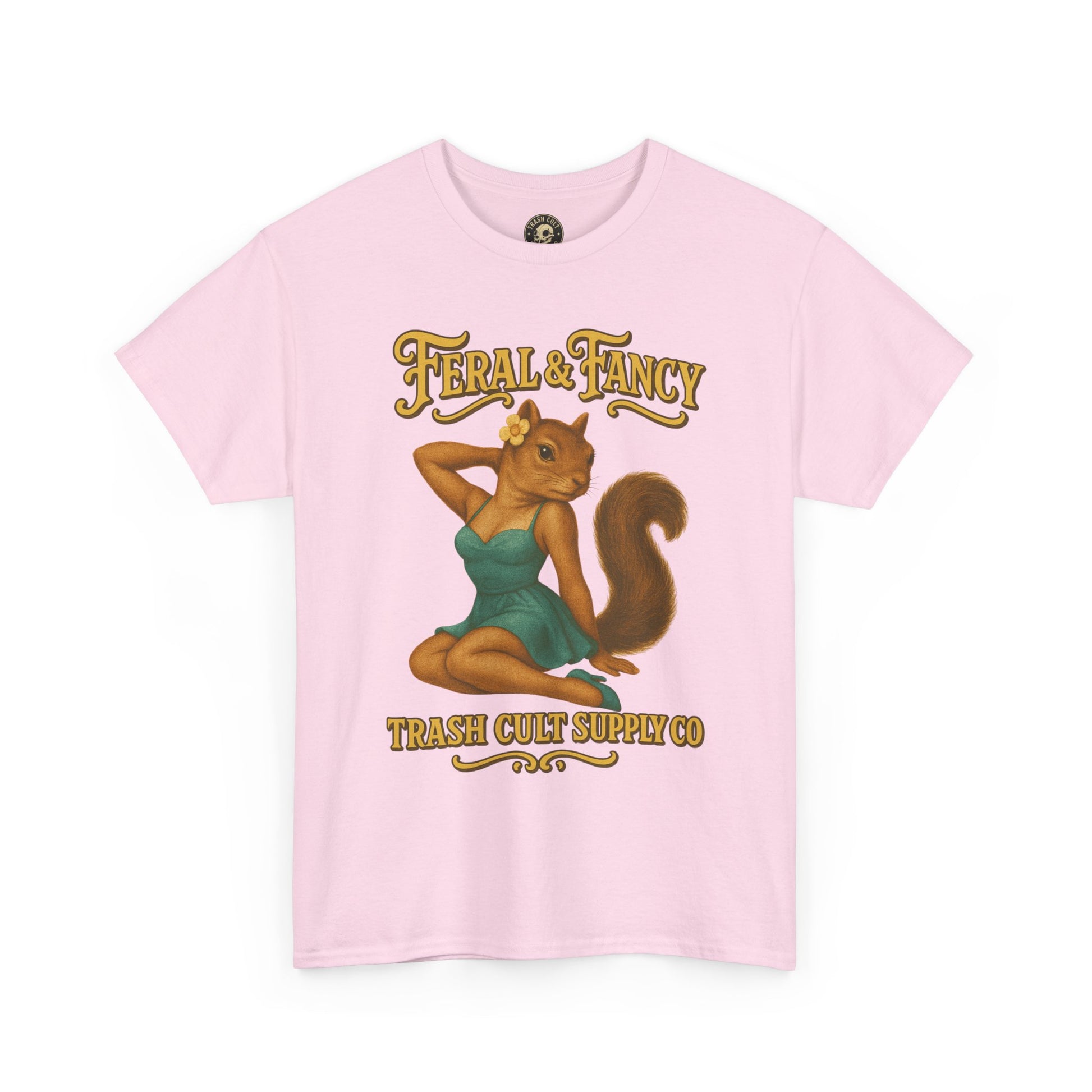 Feral & Fancy Pin-Up Squirrel Shirt – Vintage 1950s Style | Trash Cult Supply Co | Gildan 5000