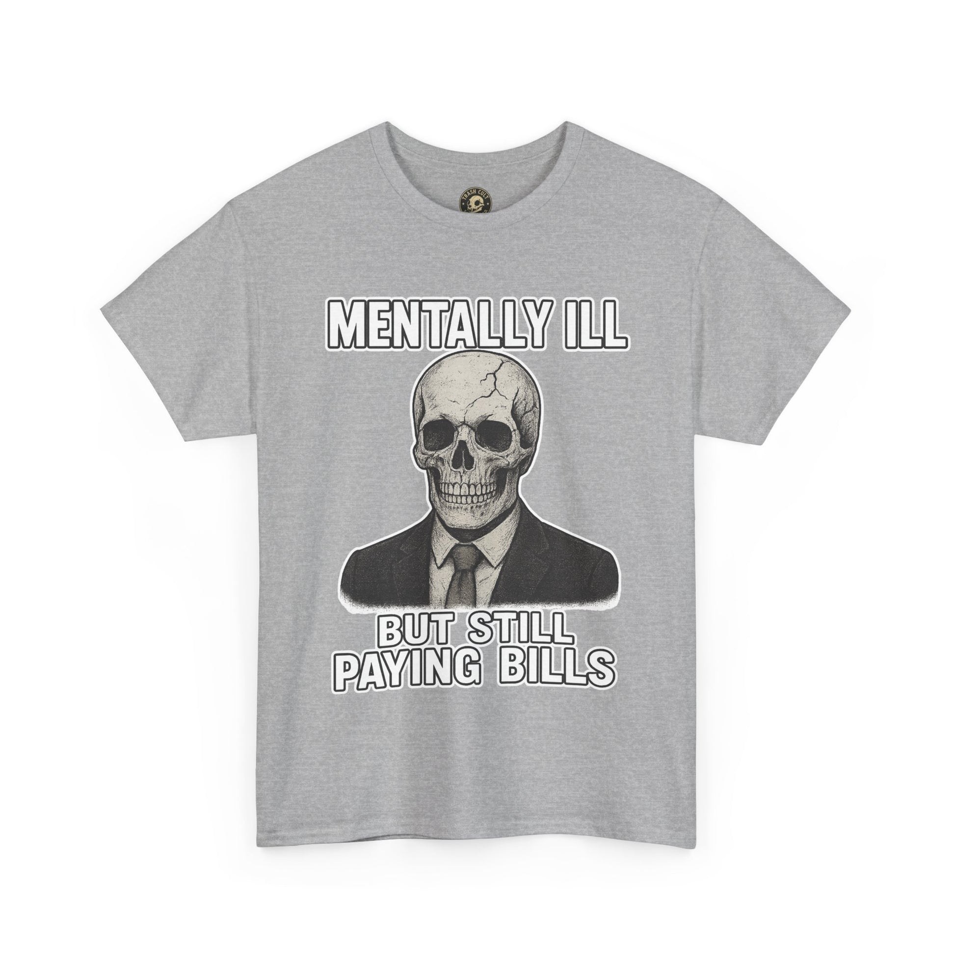 Mental Health Awareness Tee, Unisex Skull Shirt, Funny Graphic Tee, Quirky Casual Wear, Gifts for Friends, Halloween Apparel