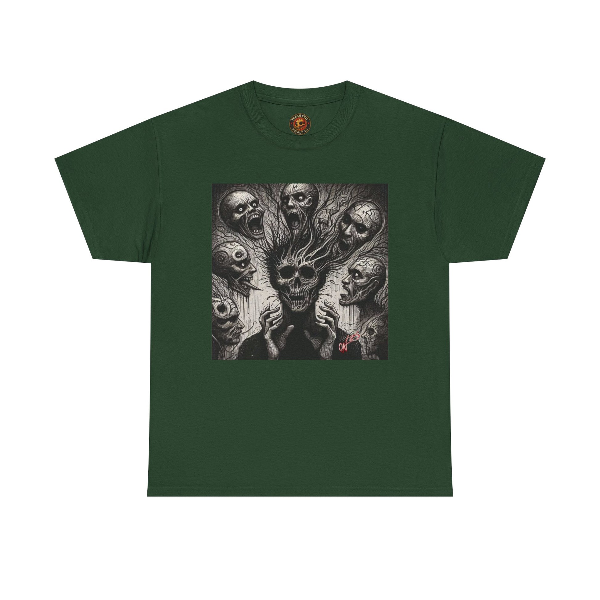 Xian Allen x Trash Cult Shirt – “Voices in the Void” | Horror Skull Scream T-Shirt