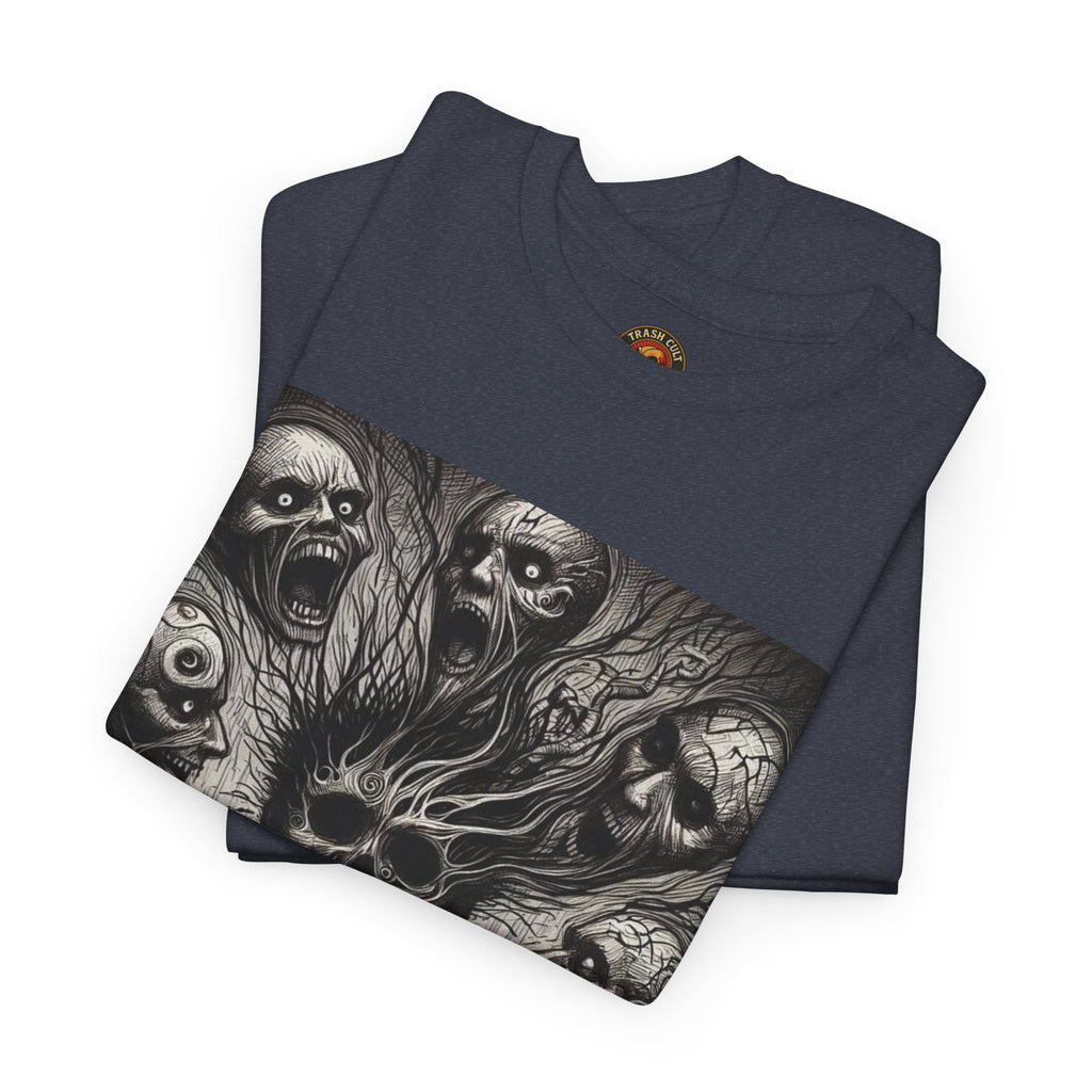 Xian Allen x Trash Cult Shirt – “Voices in the Void” | Horror Skull Scream T-Shirt