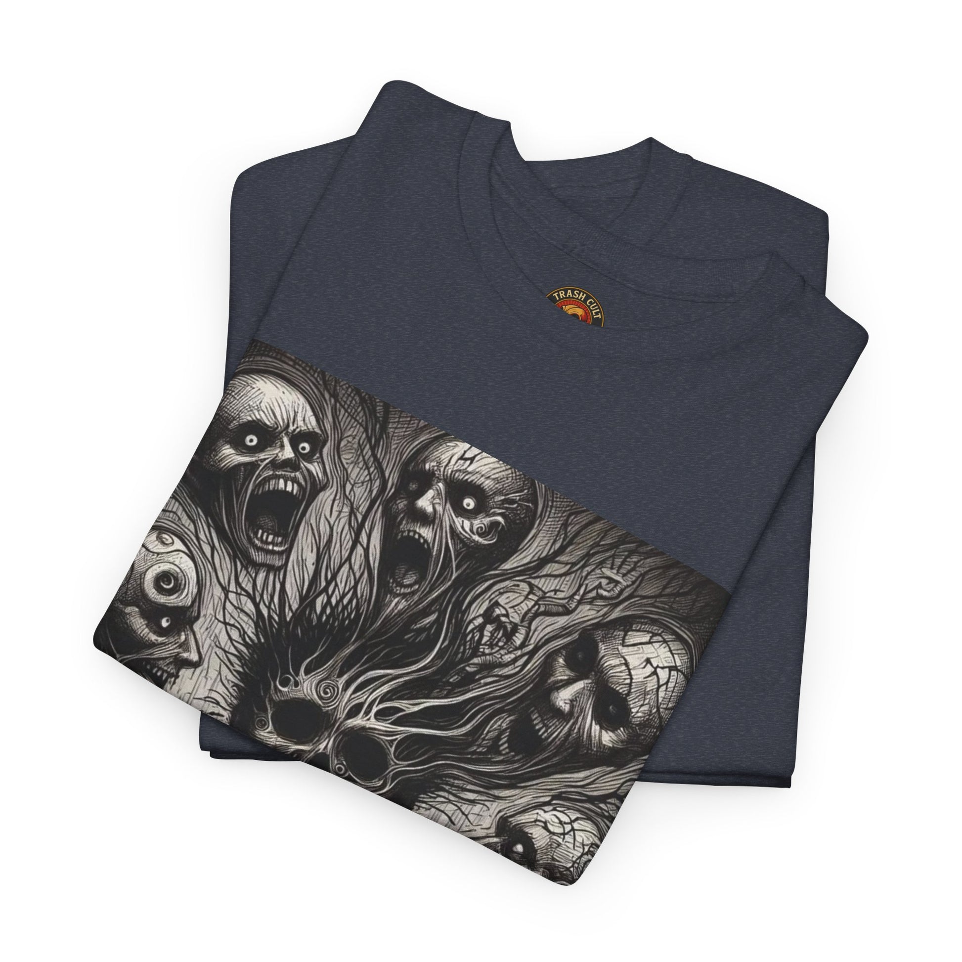 Xian Allen x Trash Cult Shirt – “Voices in the Void” | Horror Skull Scream T-Shirt