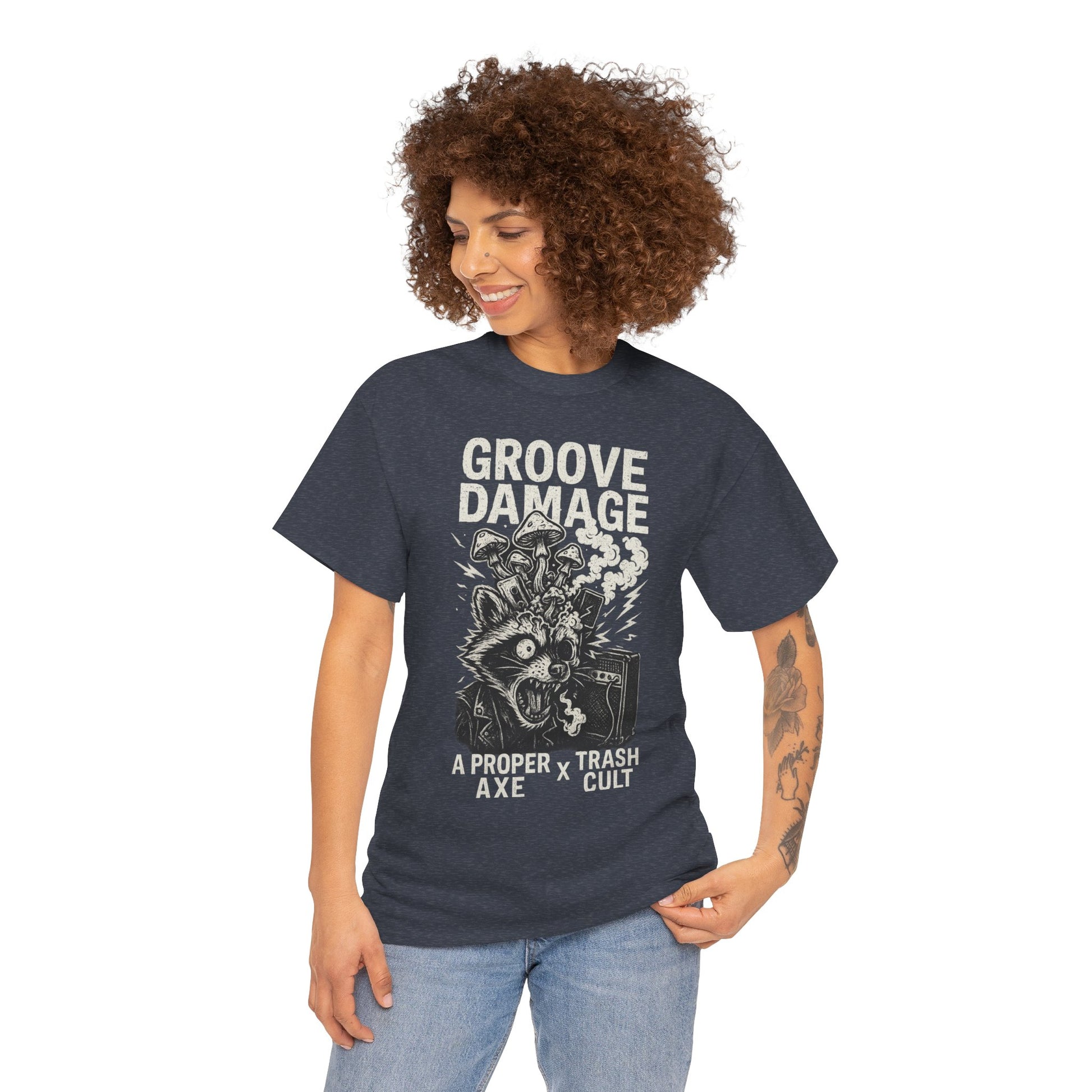 Groove Damage T-Shirt – A Proper Axe x Trash Cult Collab – Stoner Groove Punk Shirt