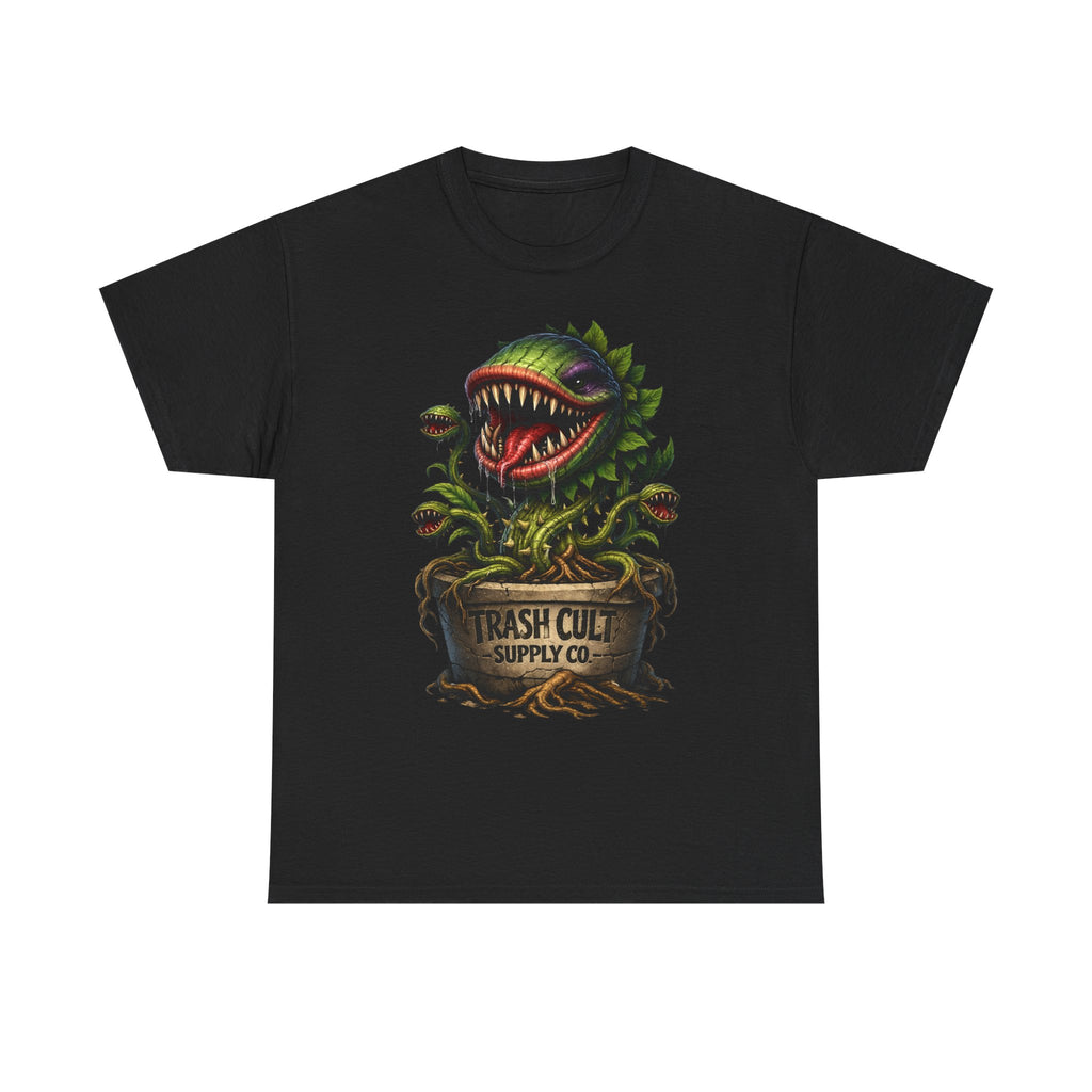 Carnivorous Plant Graphic Tee — "Trash Cult Supply Co." Potted Monster Shirt