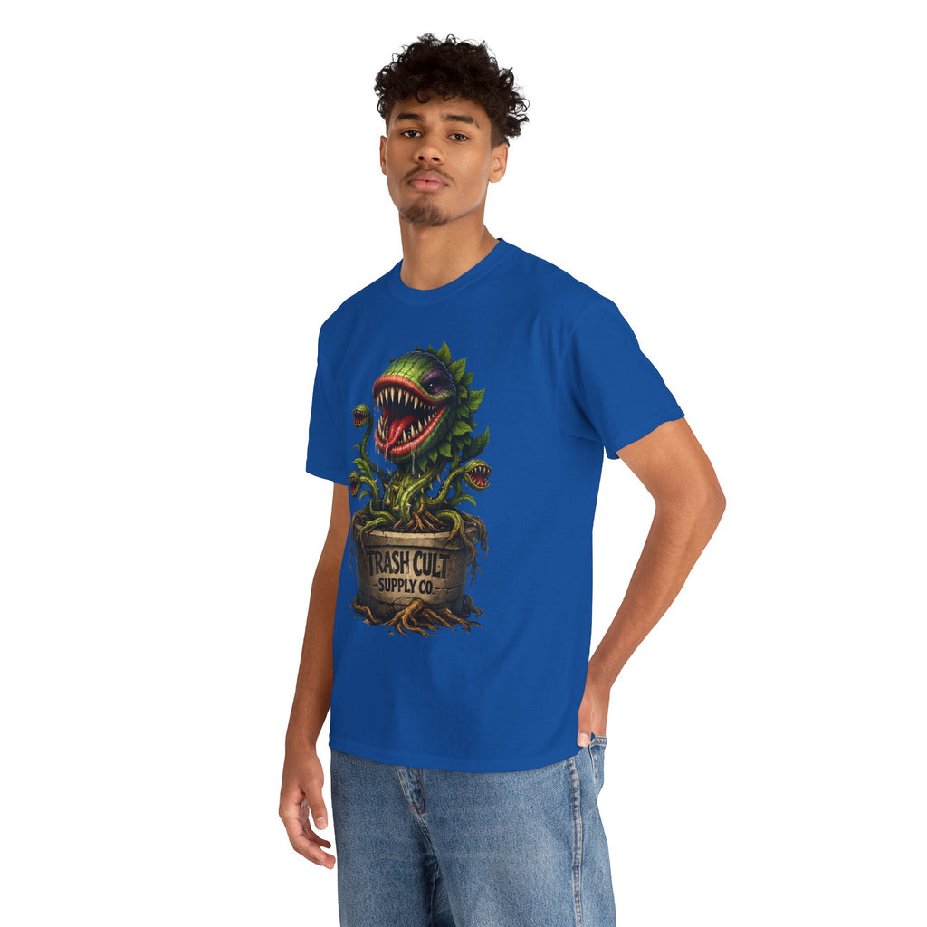 Carnivorous Plant Graphic Tee — "Trash Cult Supply Co." Potted Monster Shirt